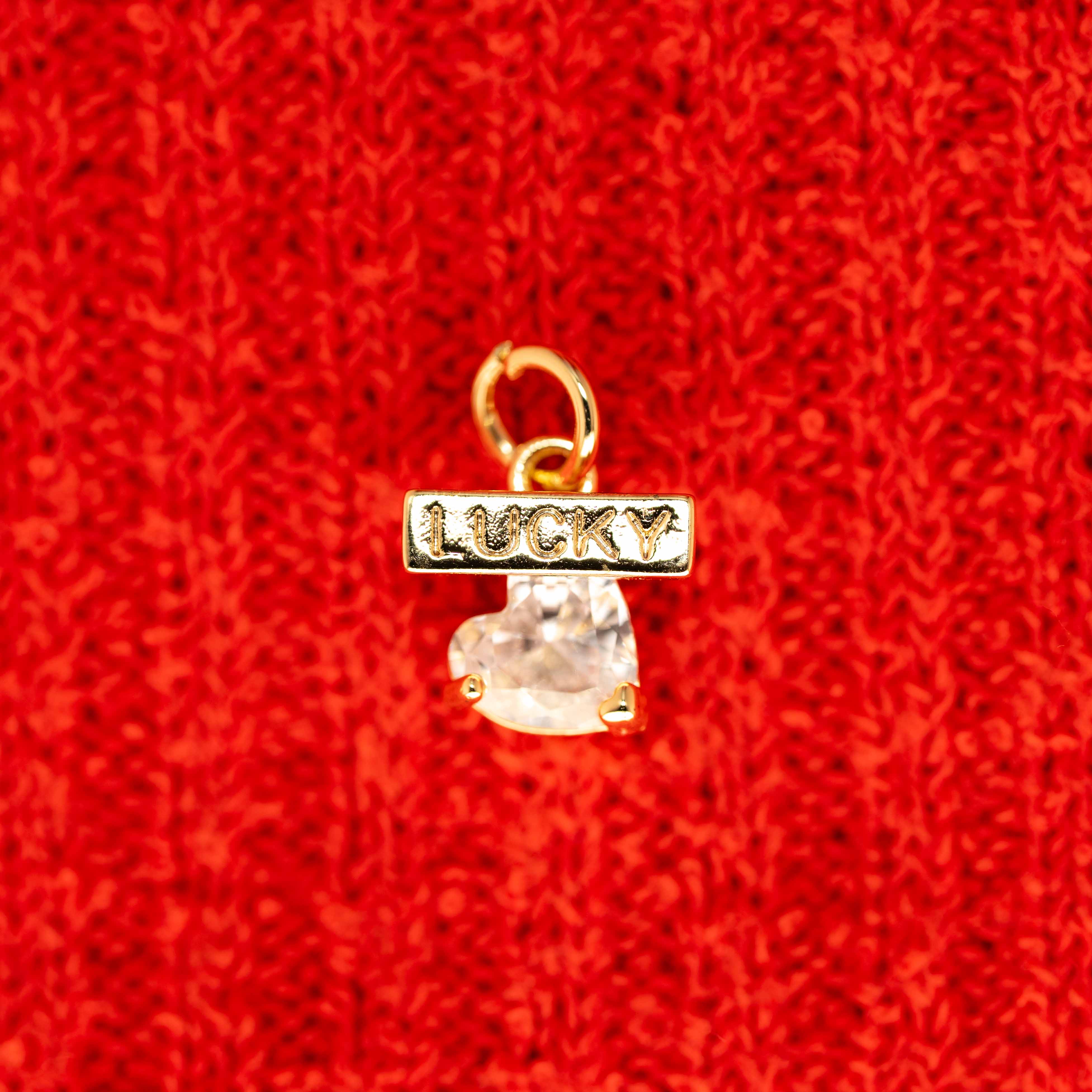 Crystal Lucky Heart Charm