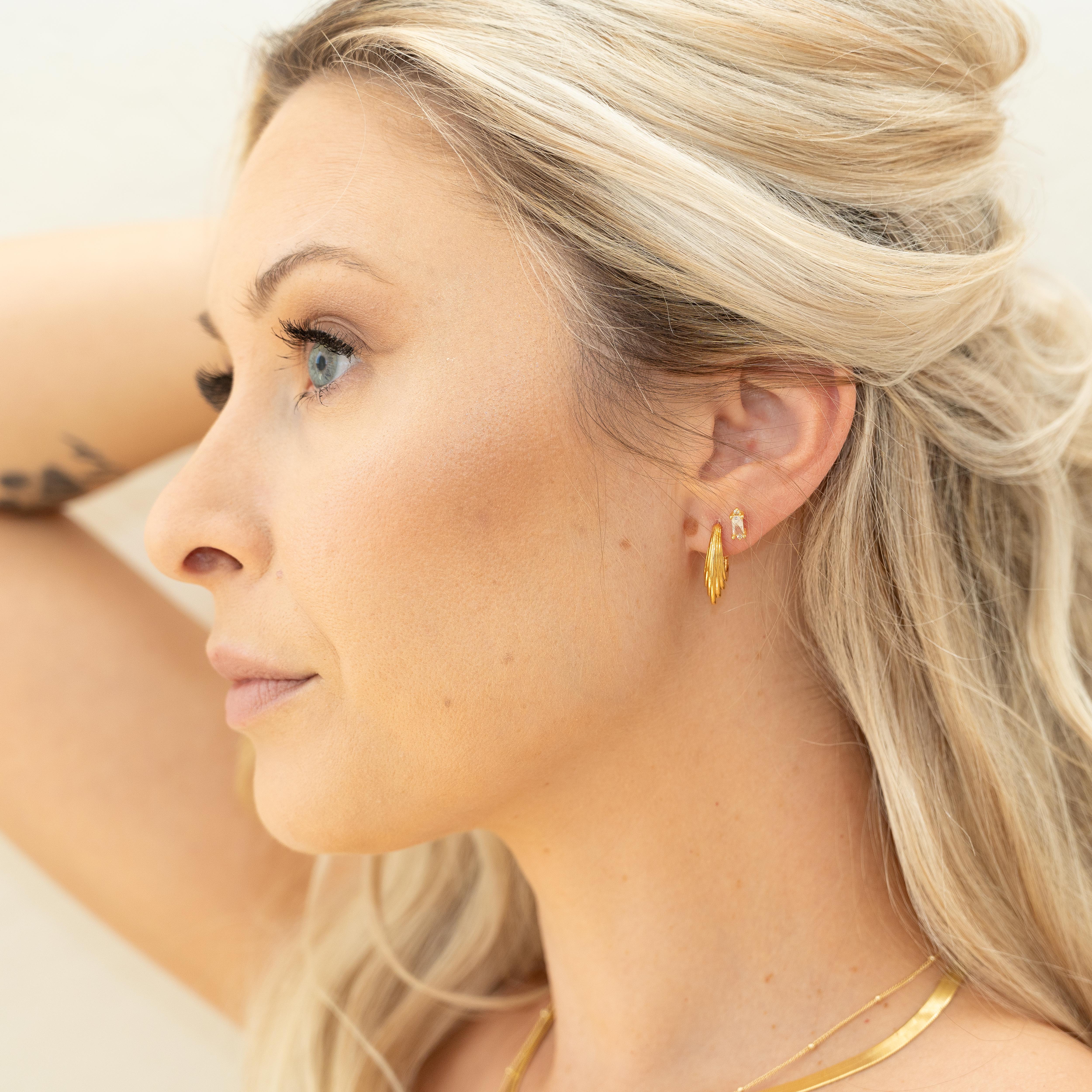 Celeste Gold Vermeil Crystal Stud Earrings