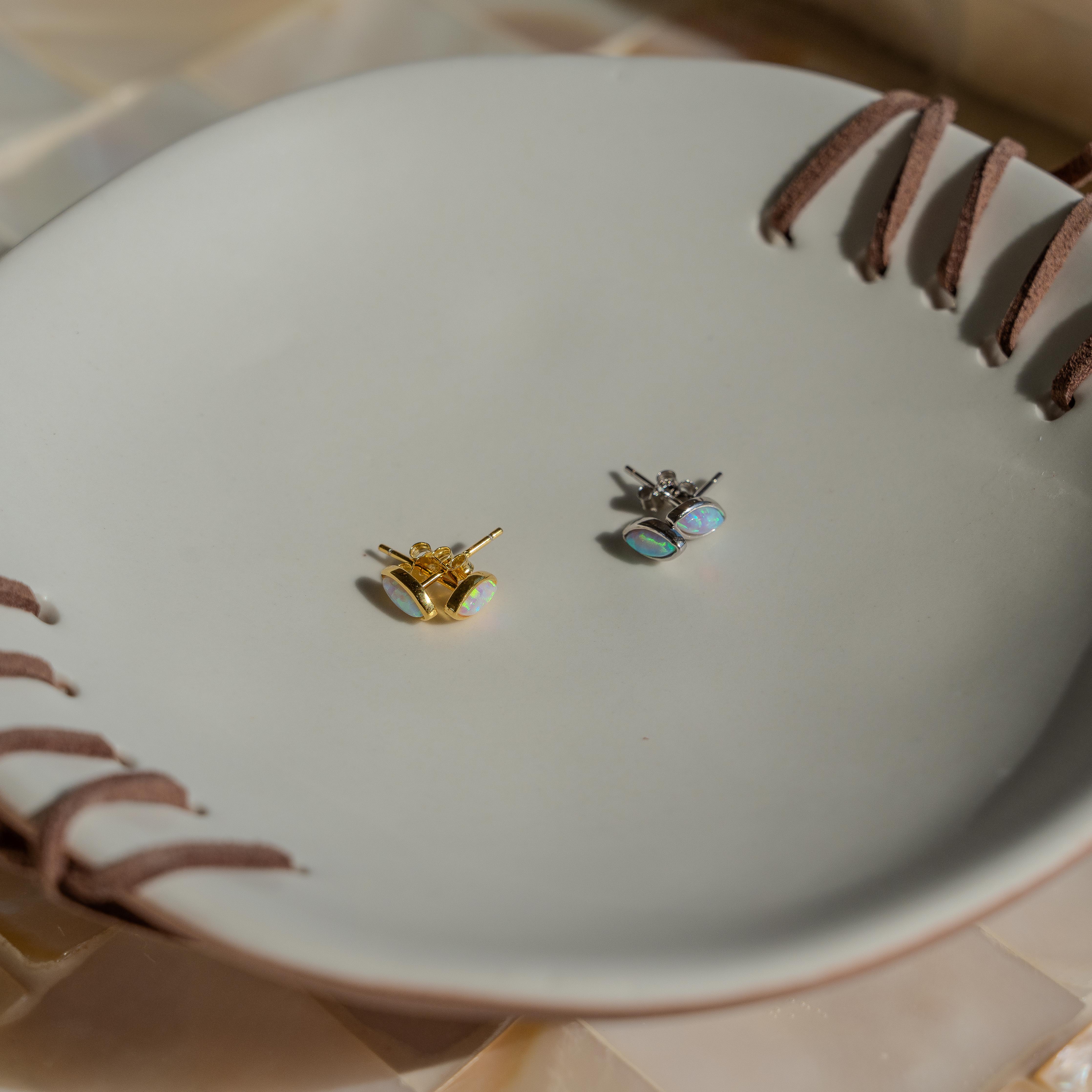 Gemma Mini Opal Stud Earrings