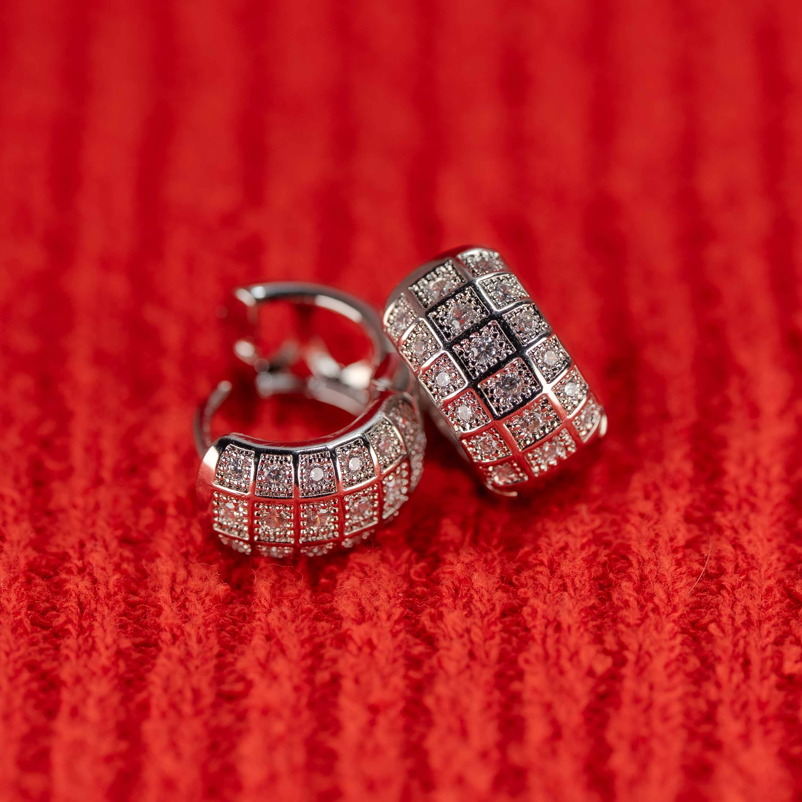 Livy Pave Huggie Earrings