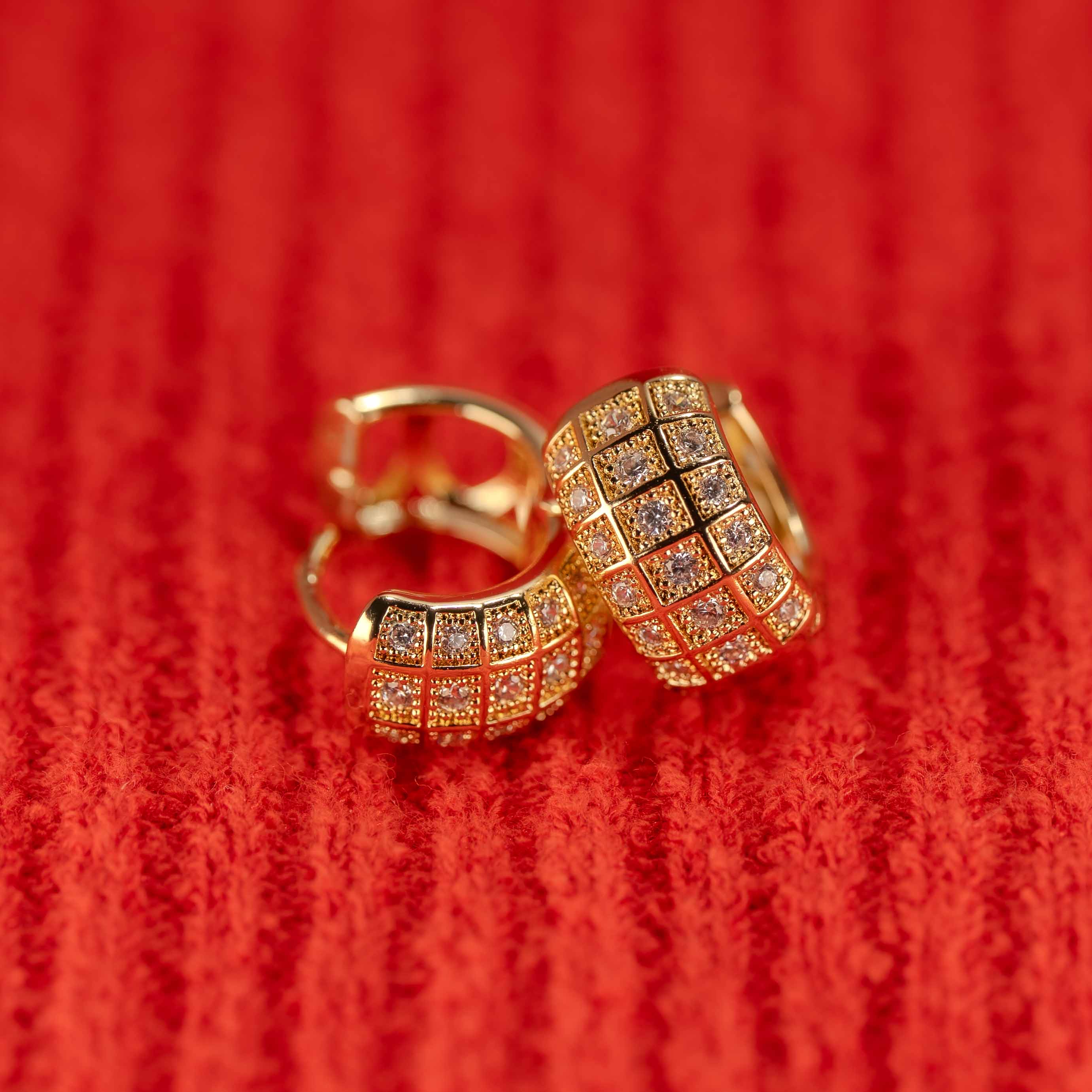 Livy Pave Huggie Earrings