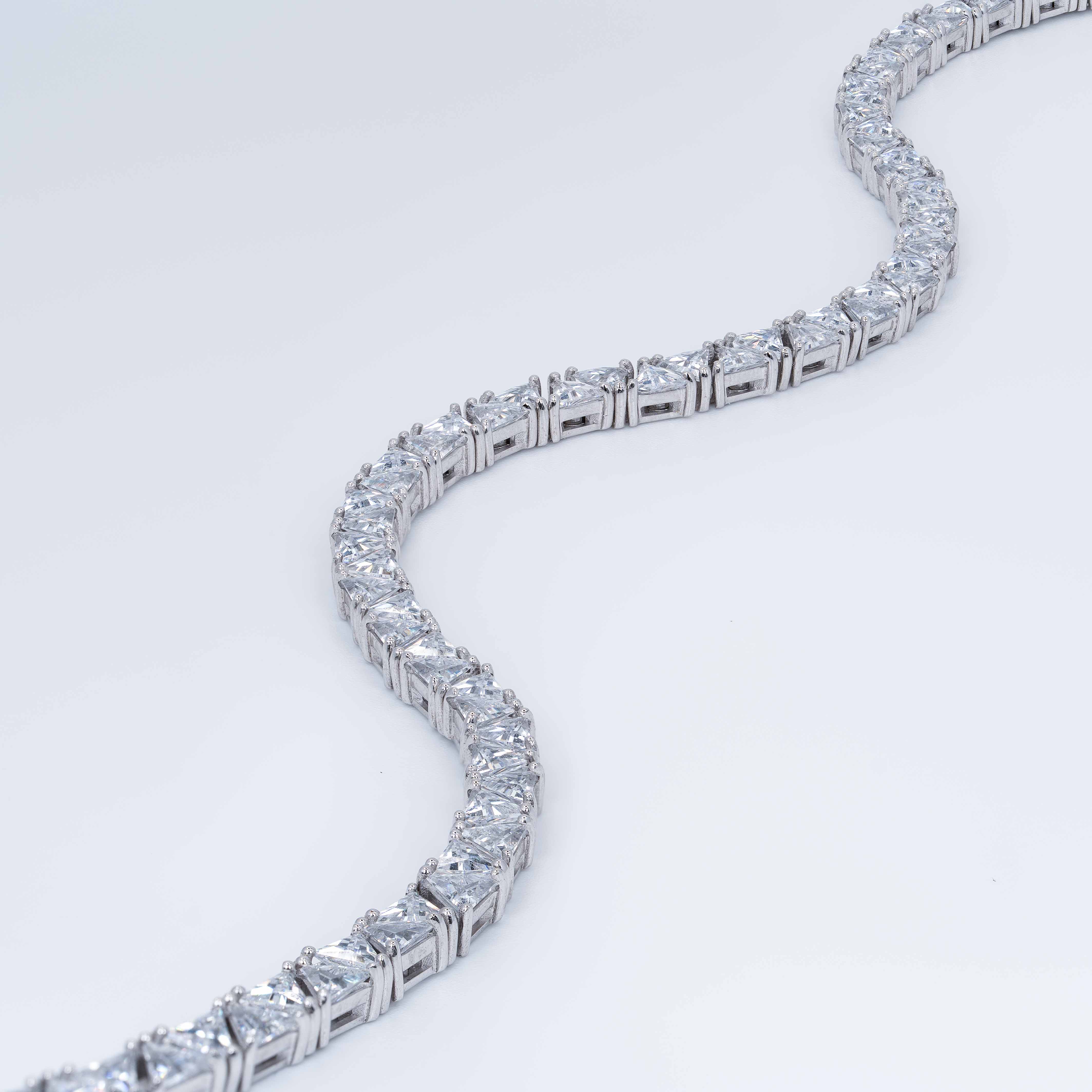 Starlet Trine Diamond Tennis Necklace