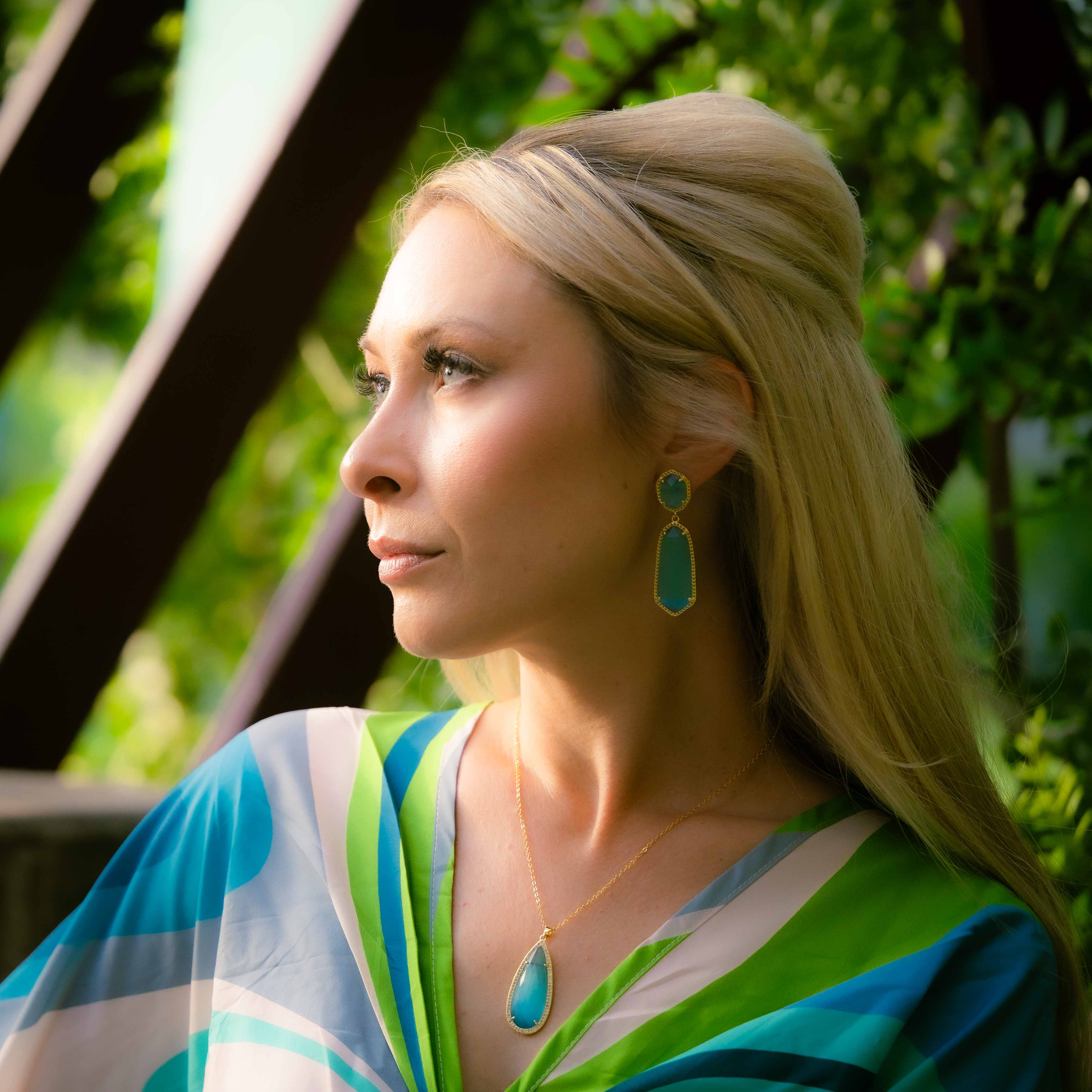 Maren Gold Cat's Eye Drop Earrings