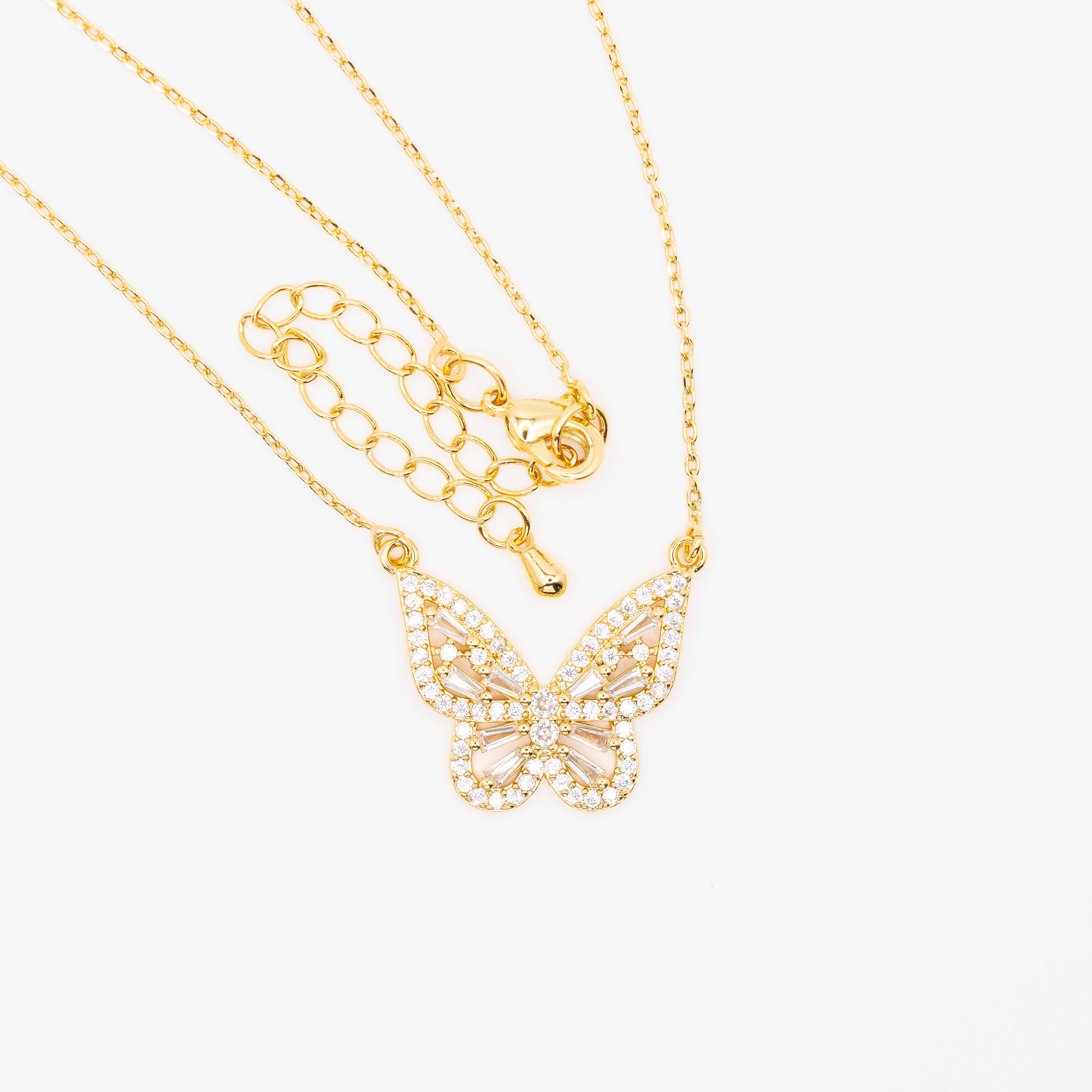 Beverly Crystal Butterfly Necklace