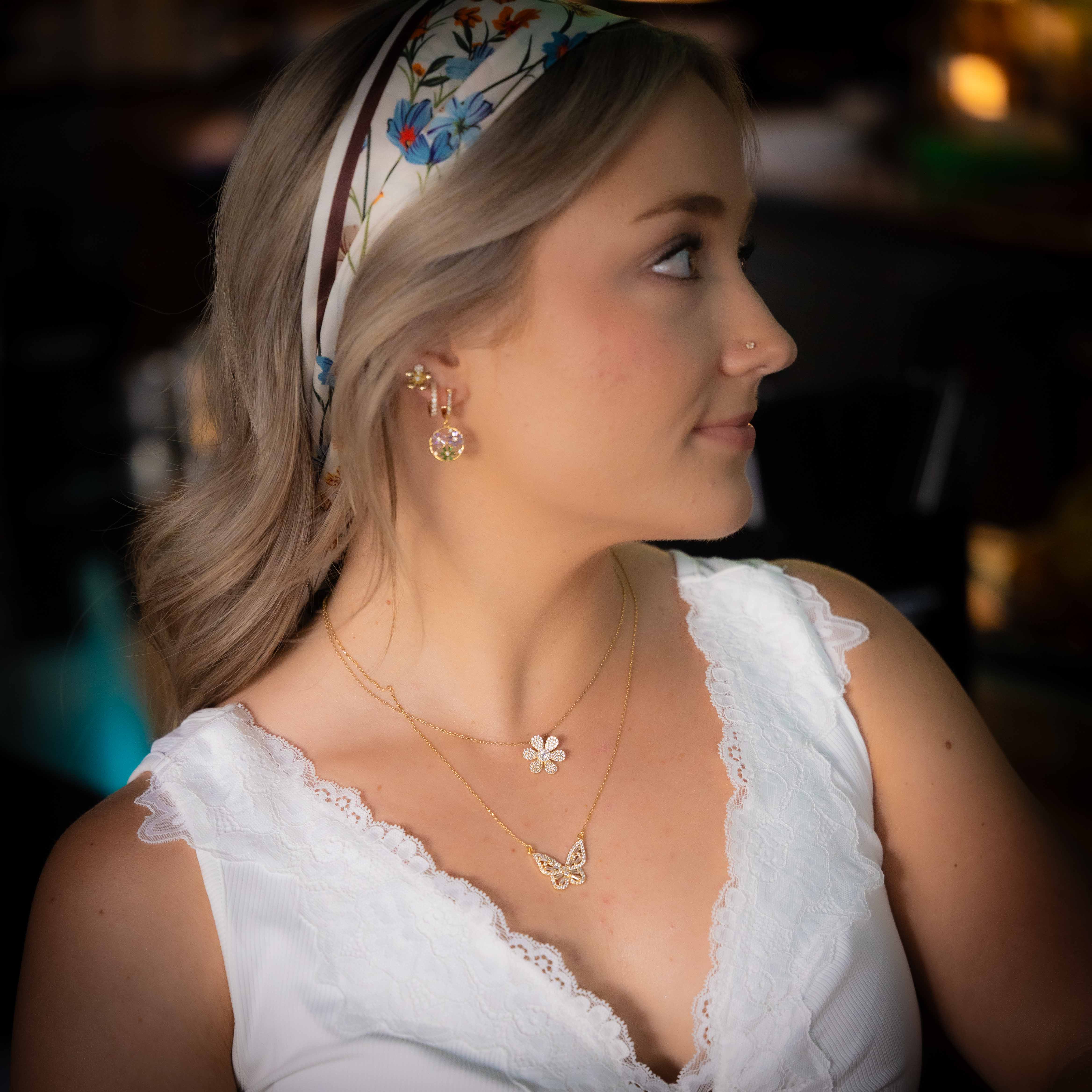 Beverly Crystal Butterfly Necklace