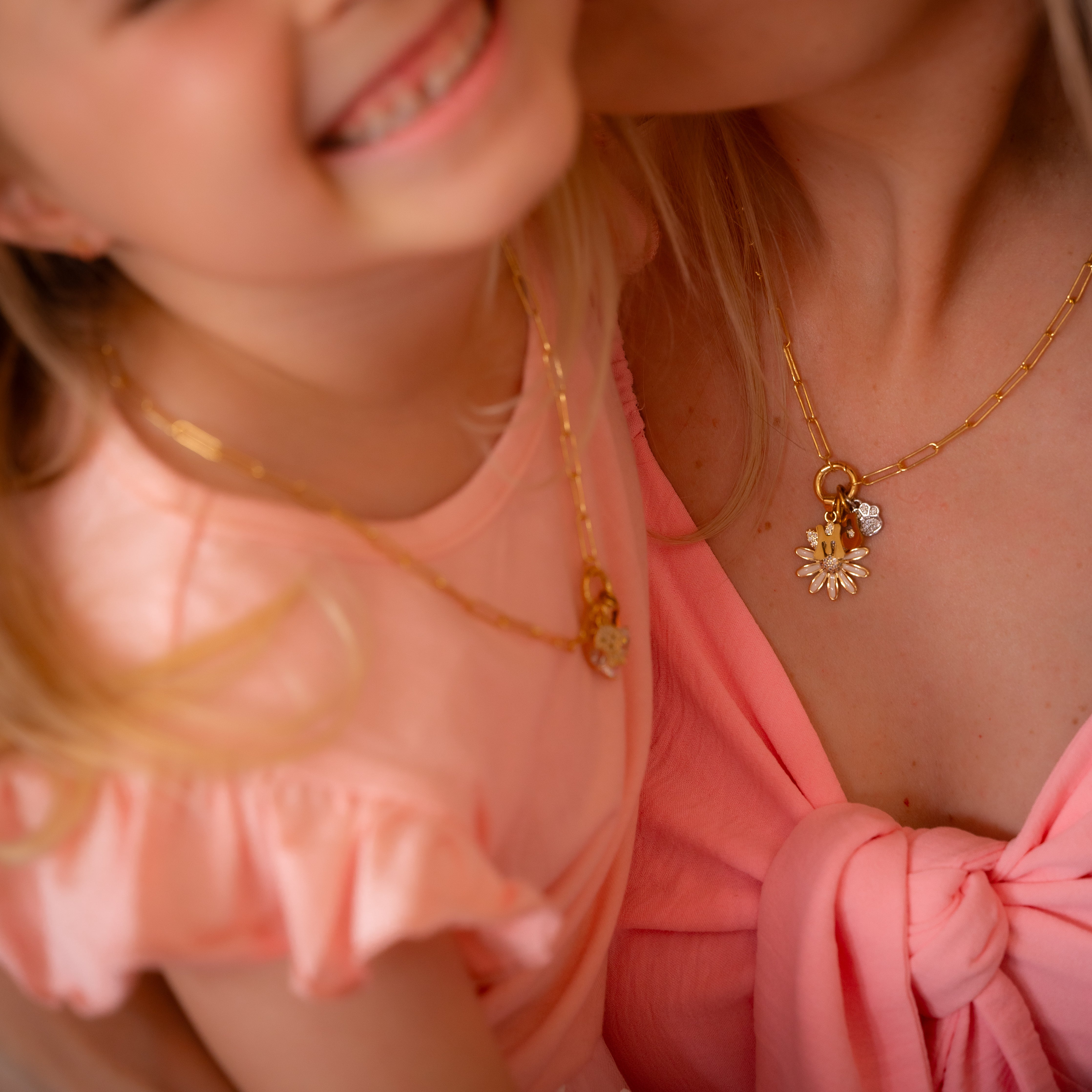 Mama Gold Micropave Shell Charm