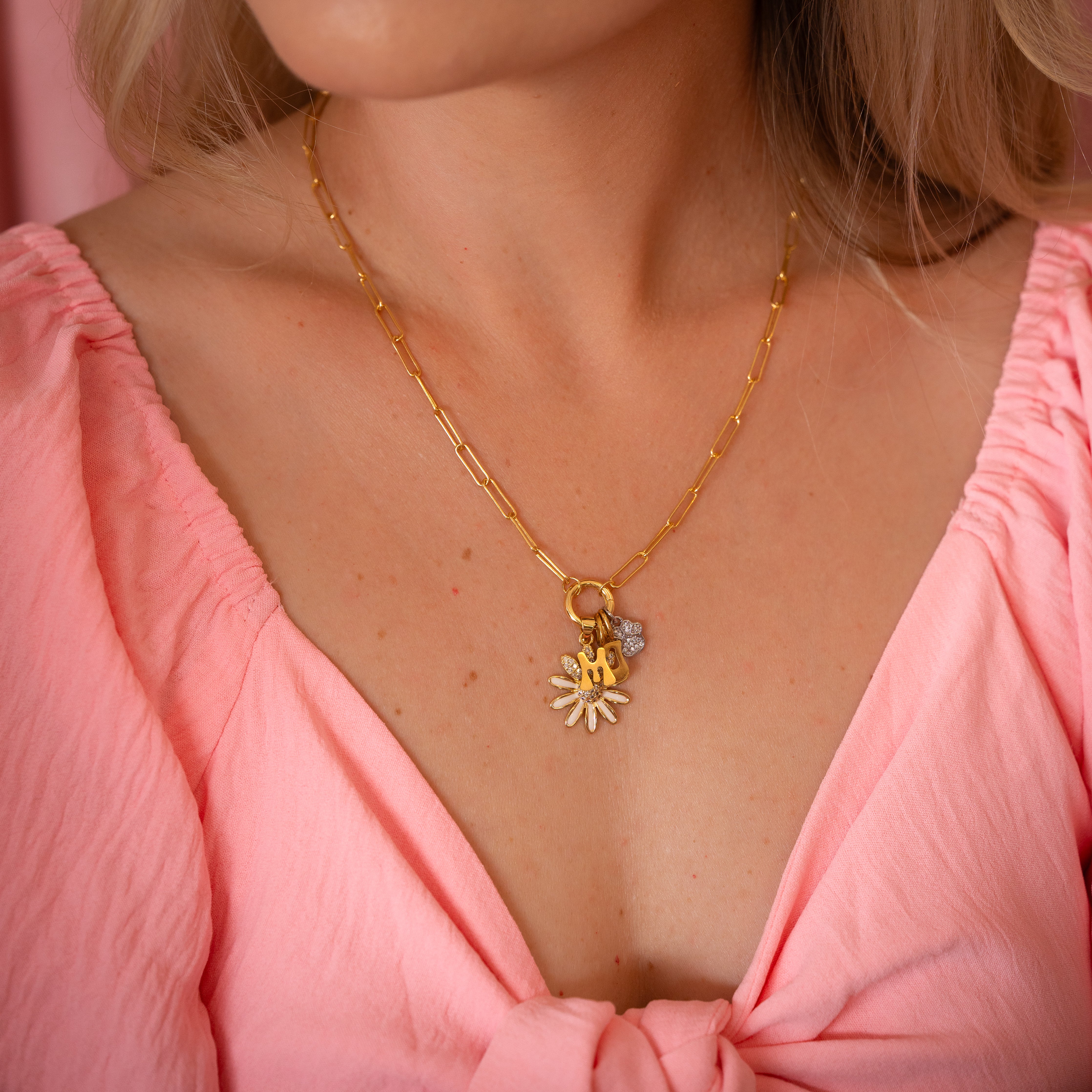 Madison James Paperclip Charm Necklace