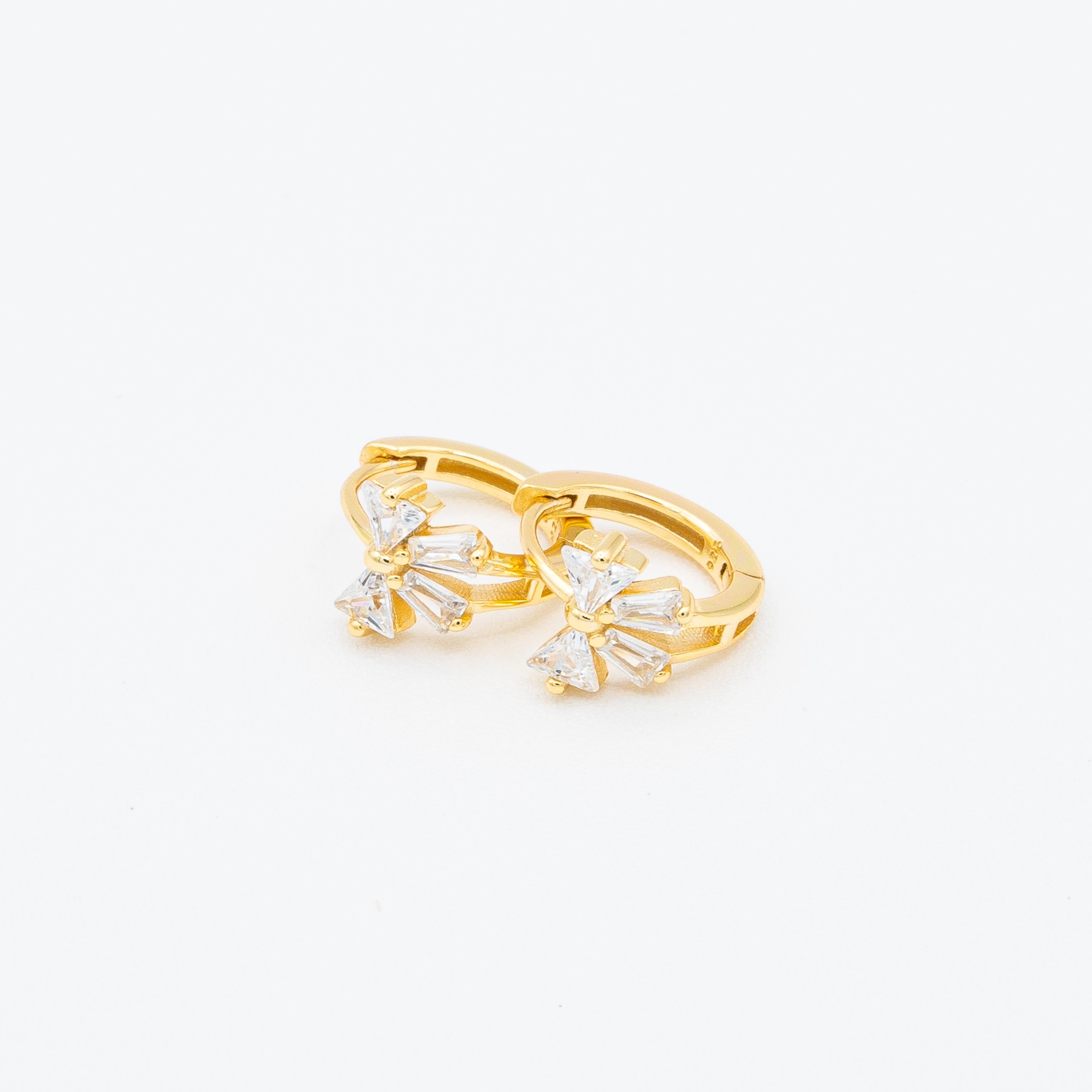 Belle Crystal Bow Mini Hoop Earrings