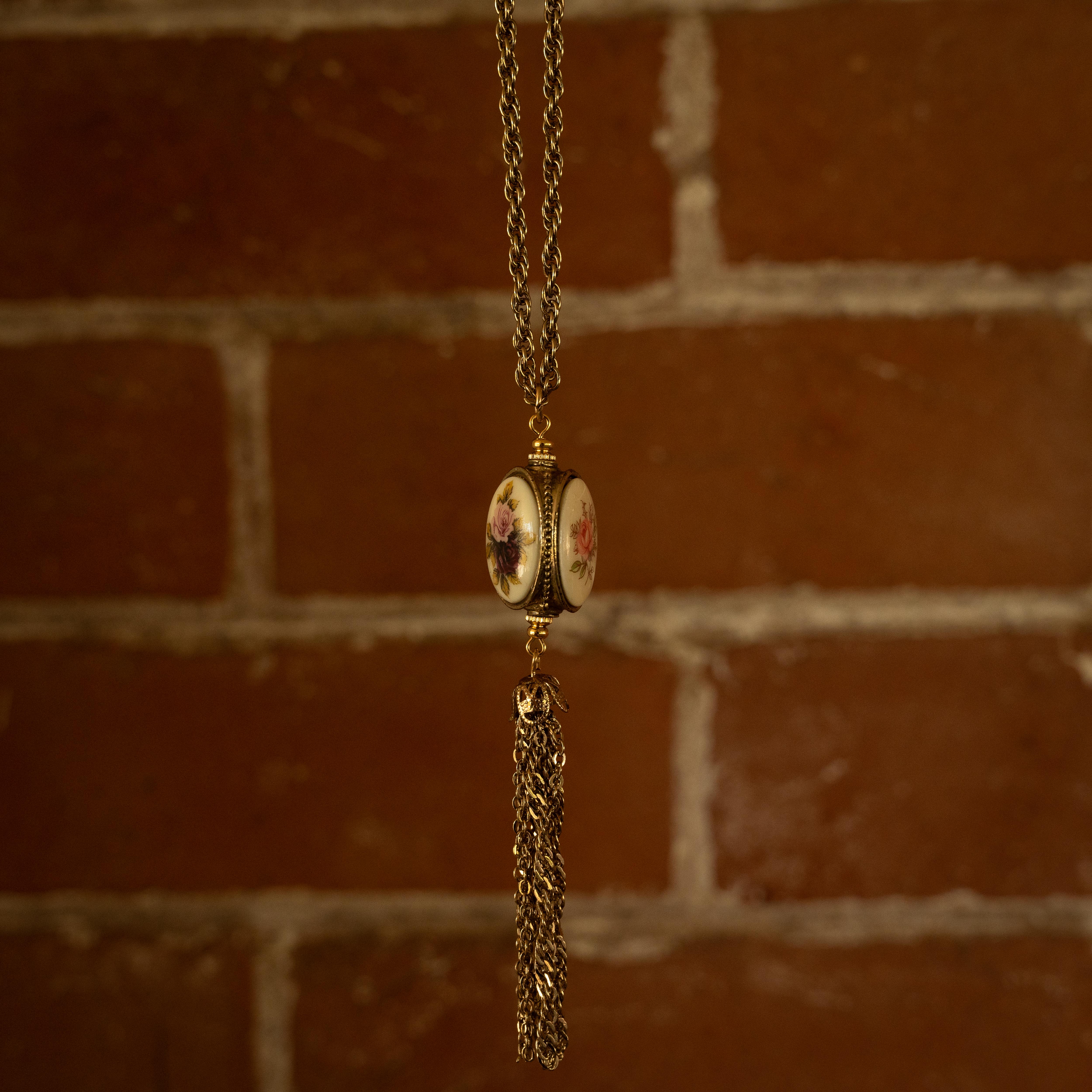 Dolly Floral Tassel Necklace