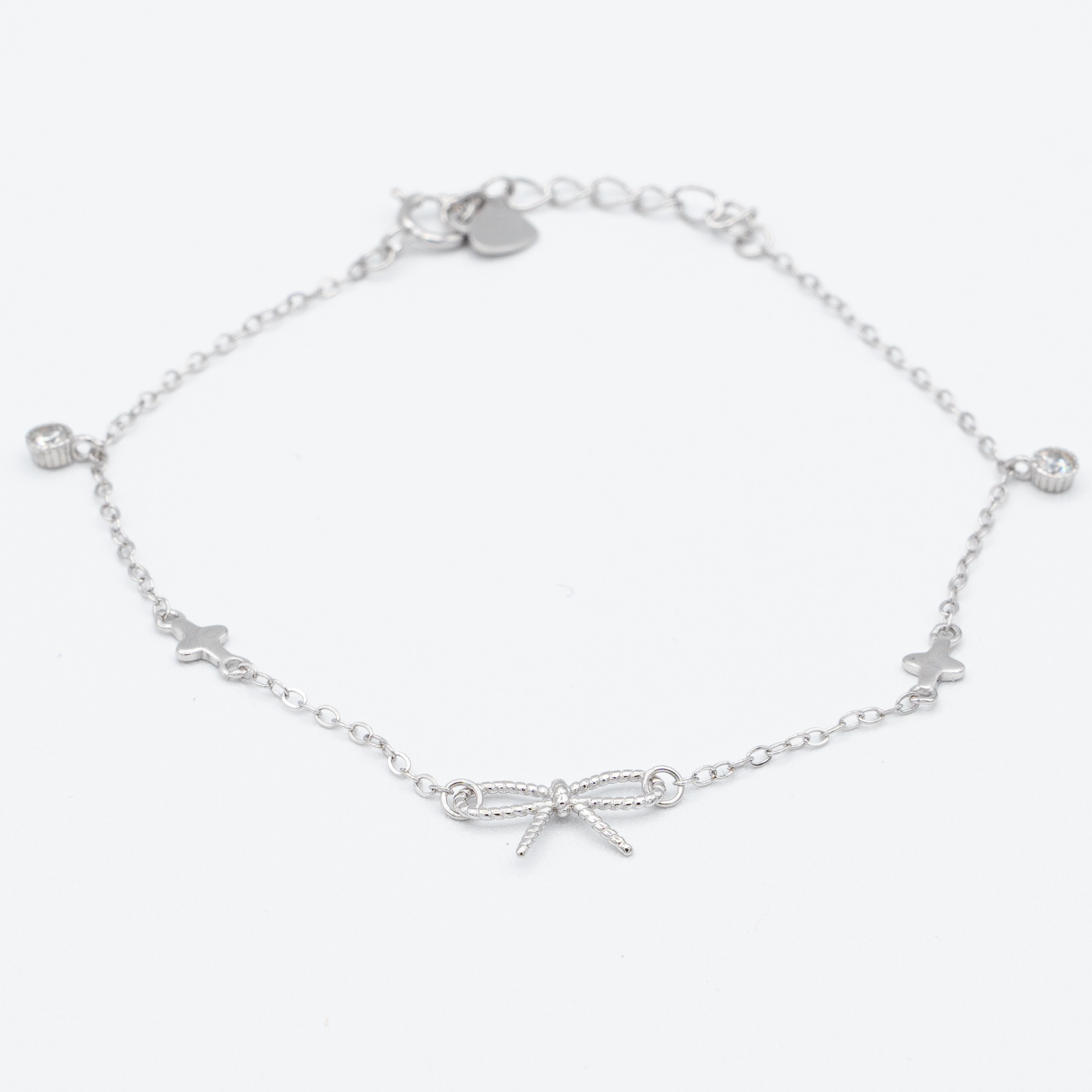Emma Rope Bow Charm Bracelet