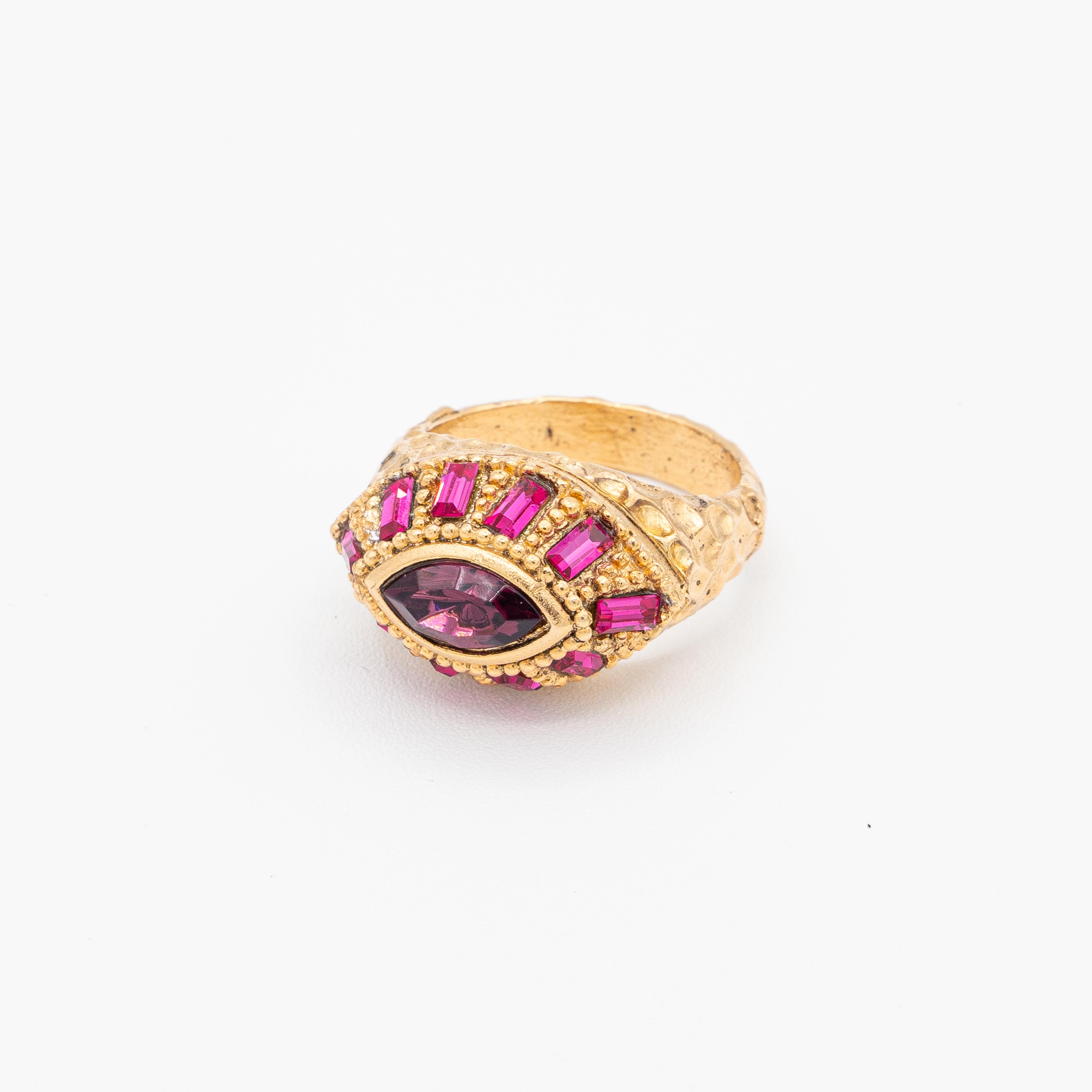 Victoria Amethyst Swarovski Crystal Ring