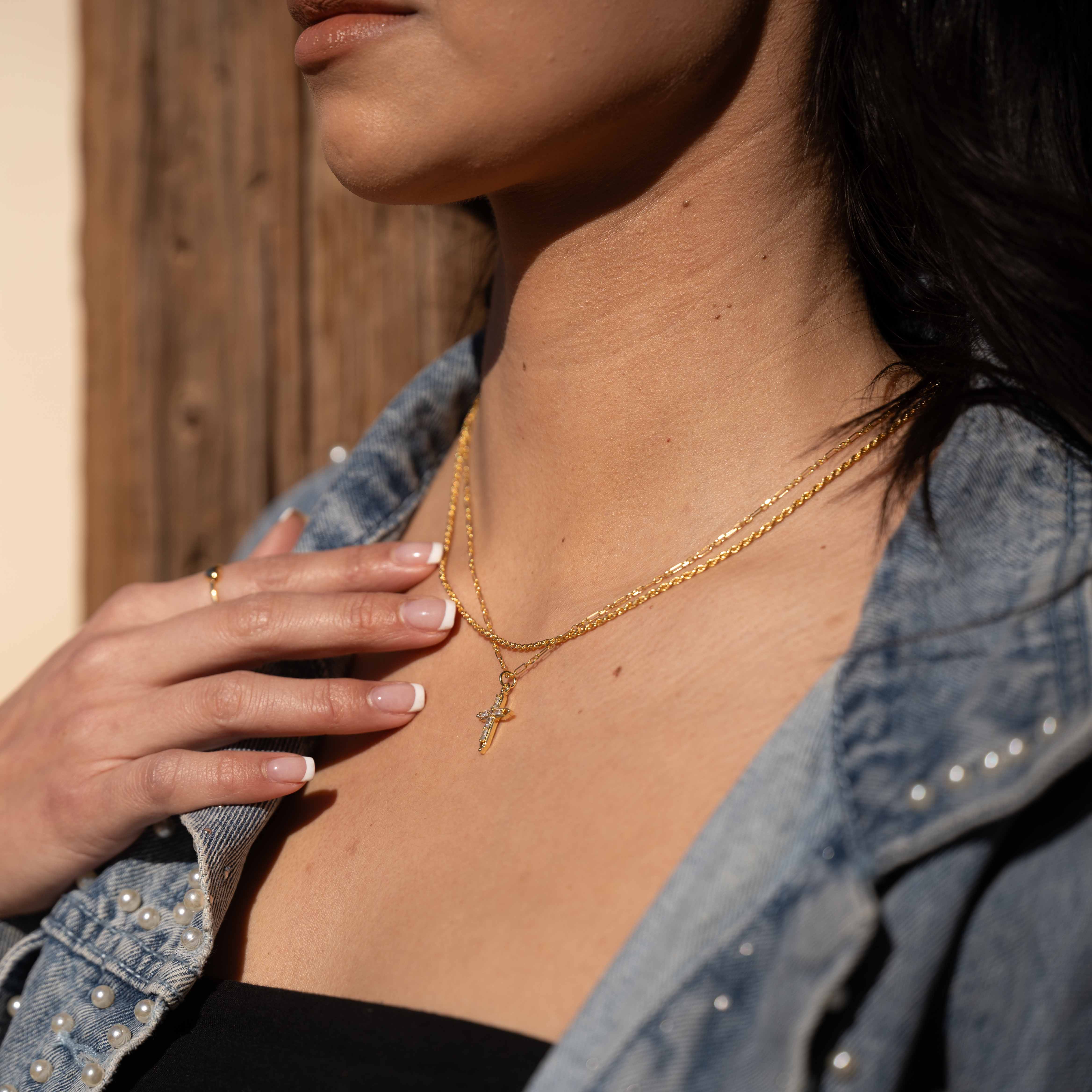 Arizona Gold Rope Chain Necklace (Small)