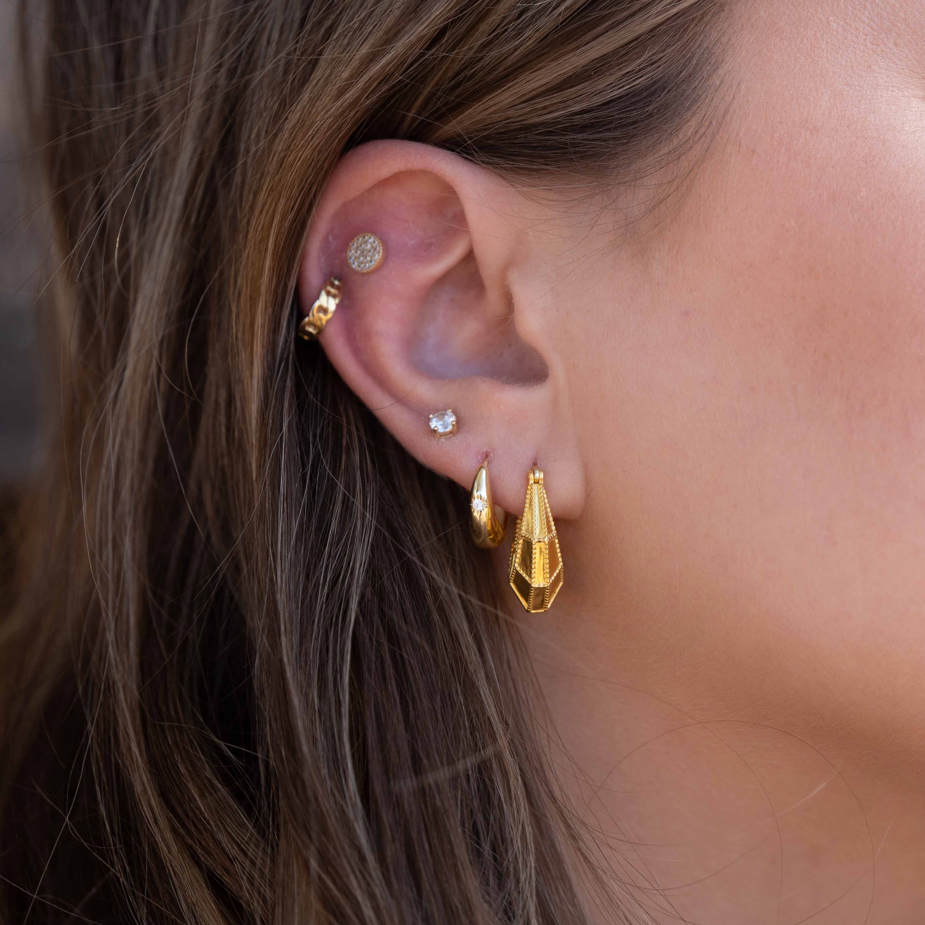 Kasey Horseshoe Hoop Earrings