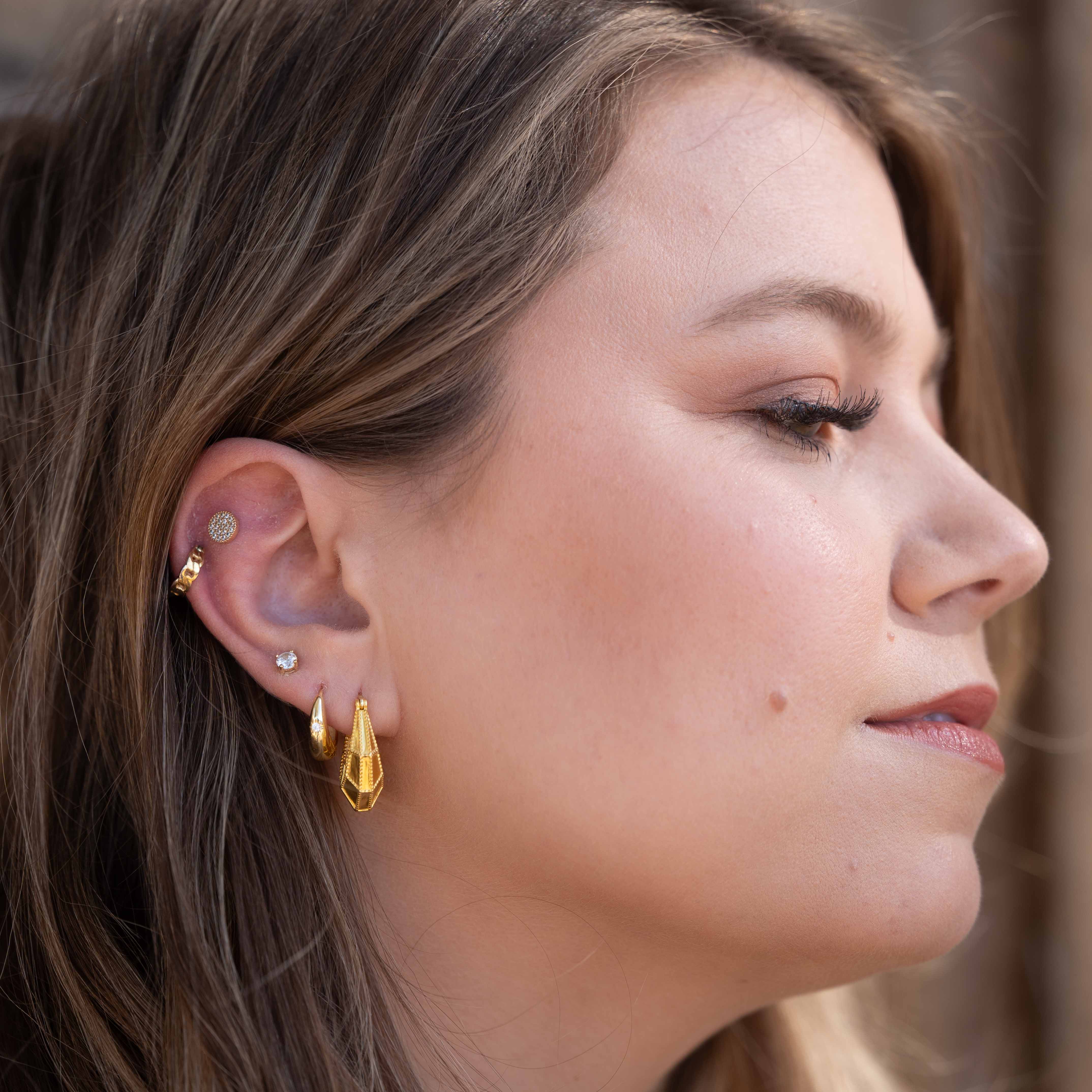 Kasey Horseshoe Hoop Earrings