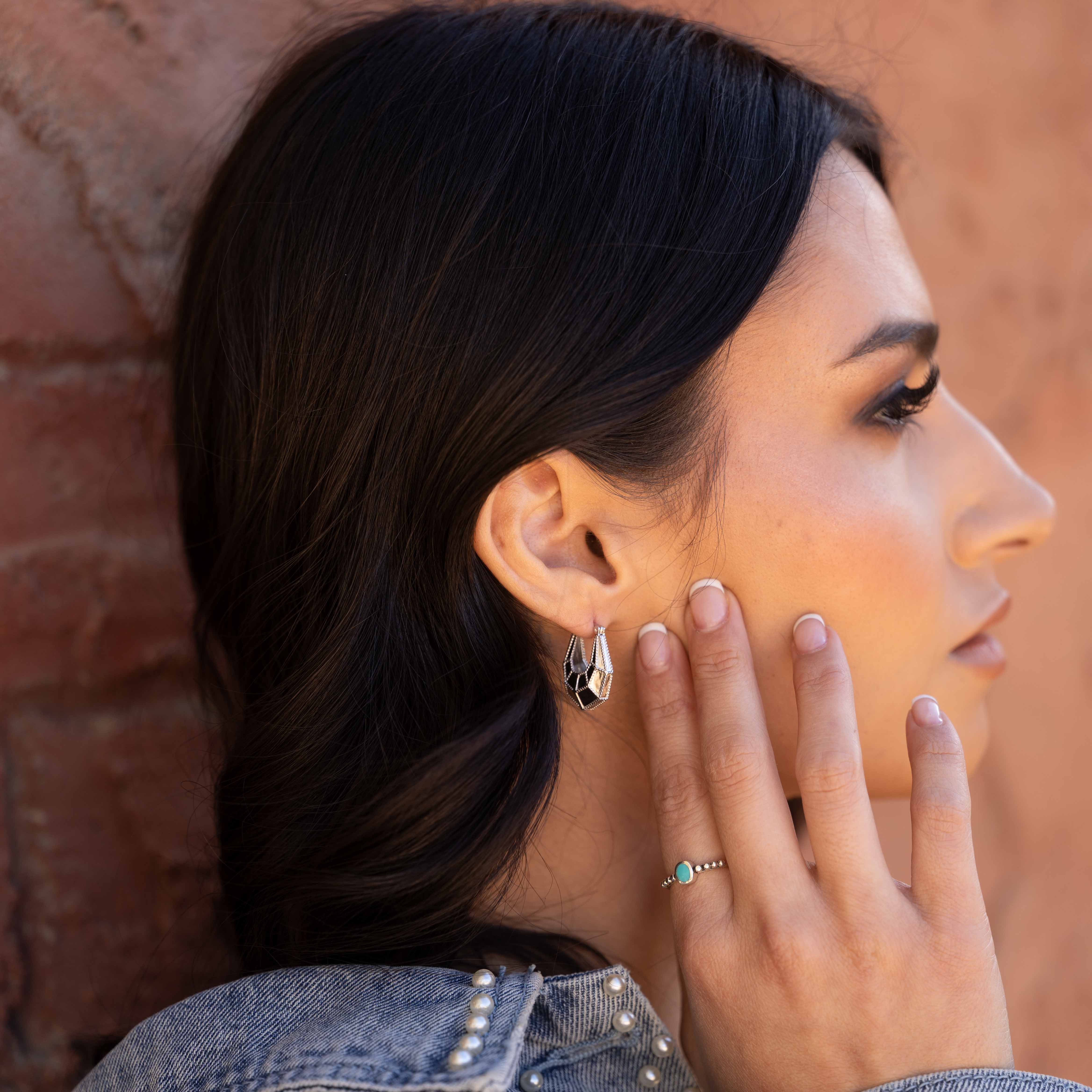 Kasey Horseshoe Hoop Earrings