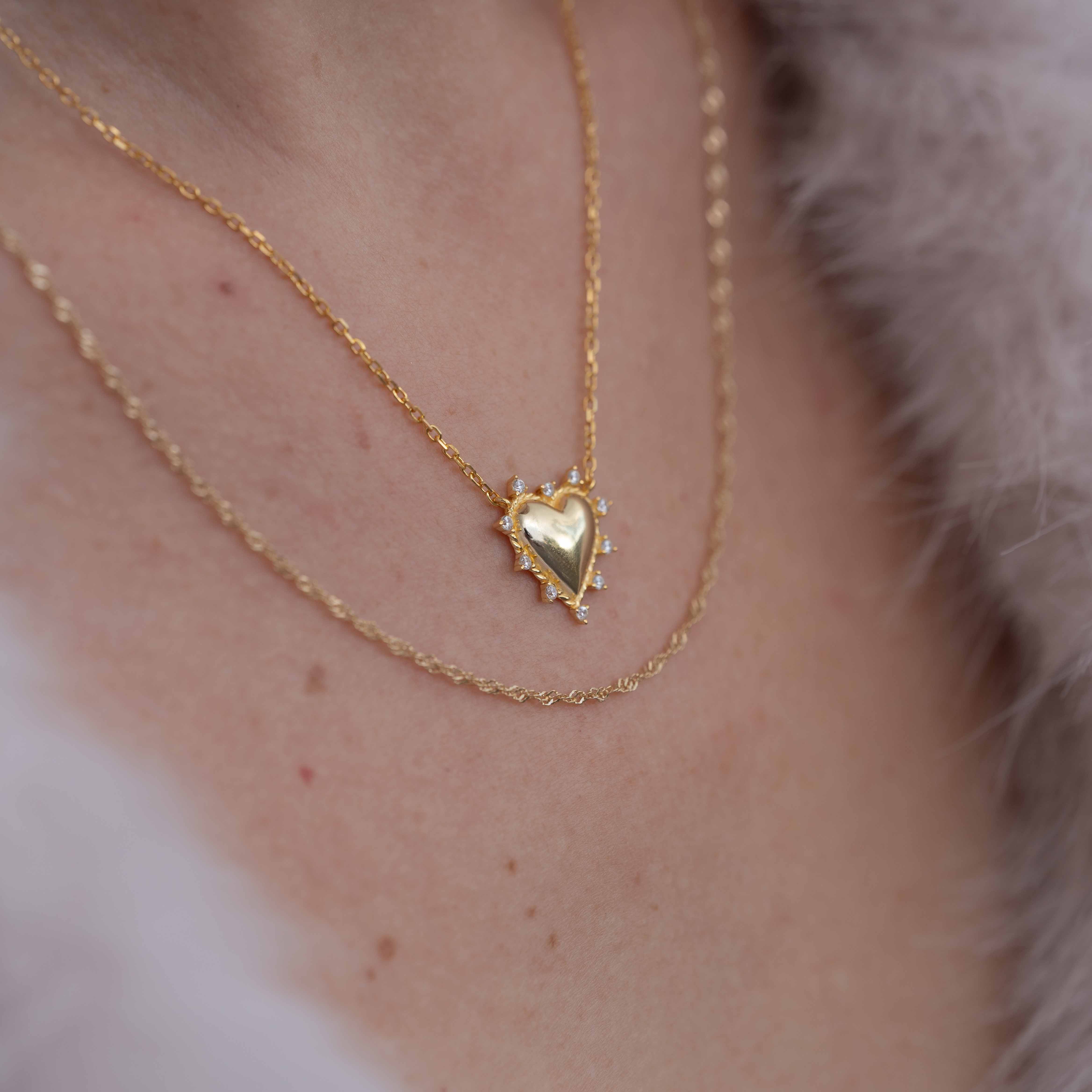Stevie Rope Heart Necklace