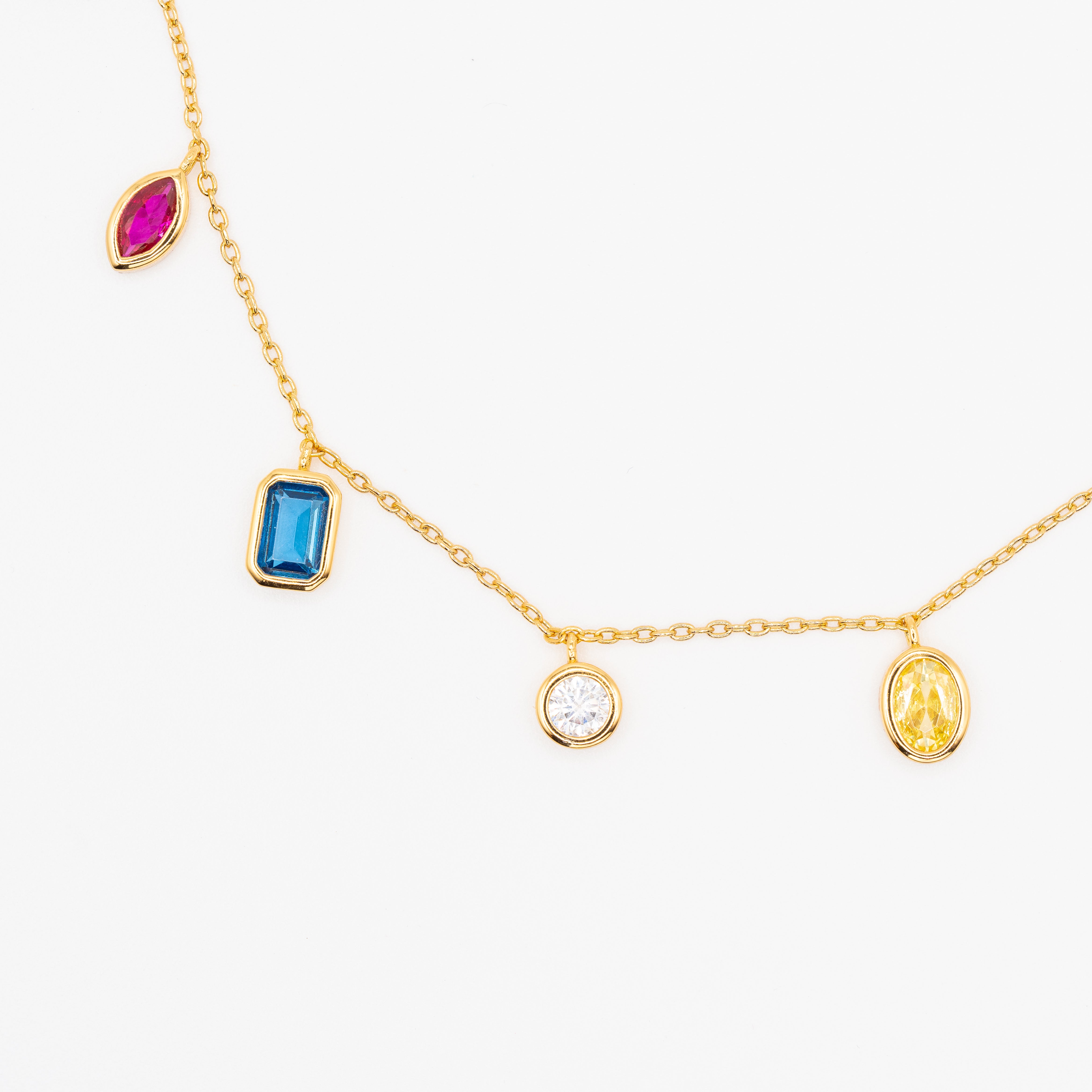 Juliet Gemstone Drop Shaker Bracelet