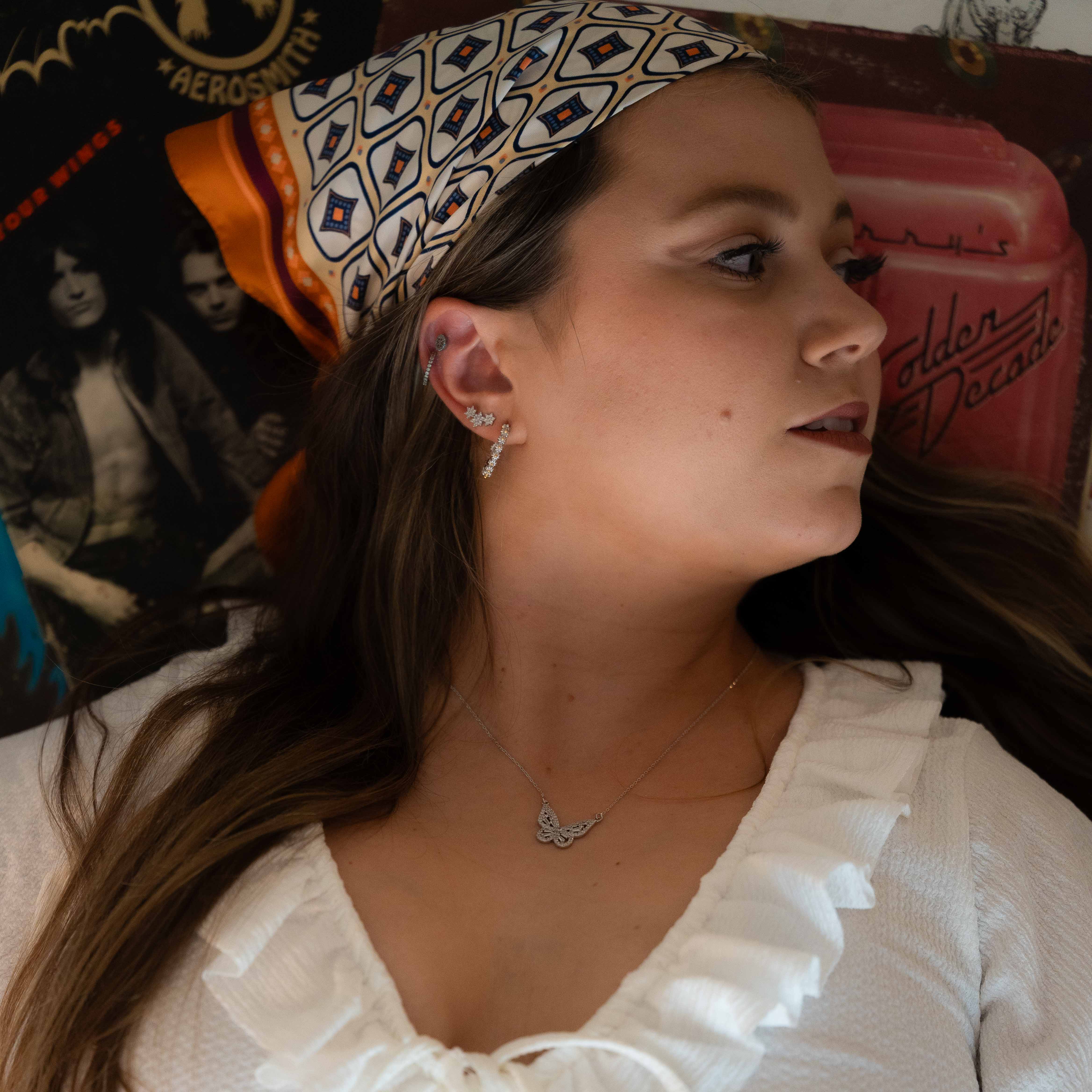 Daisy Jones Silver Hoop Earrings
