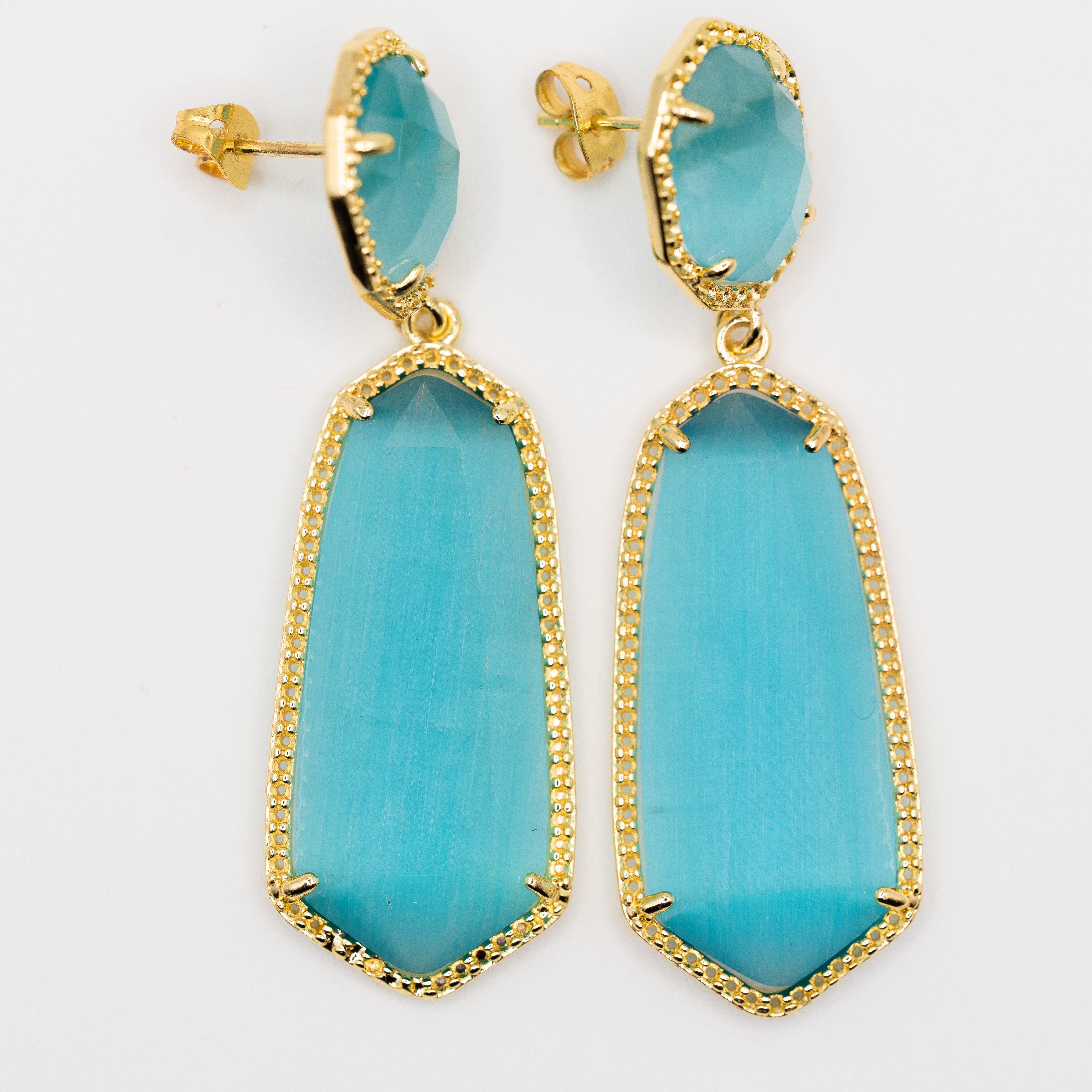 Maren Gold Cat's Eye Drop Earrings