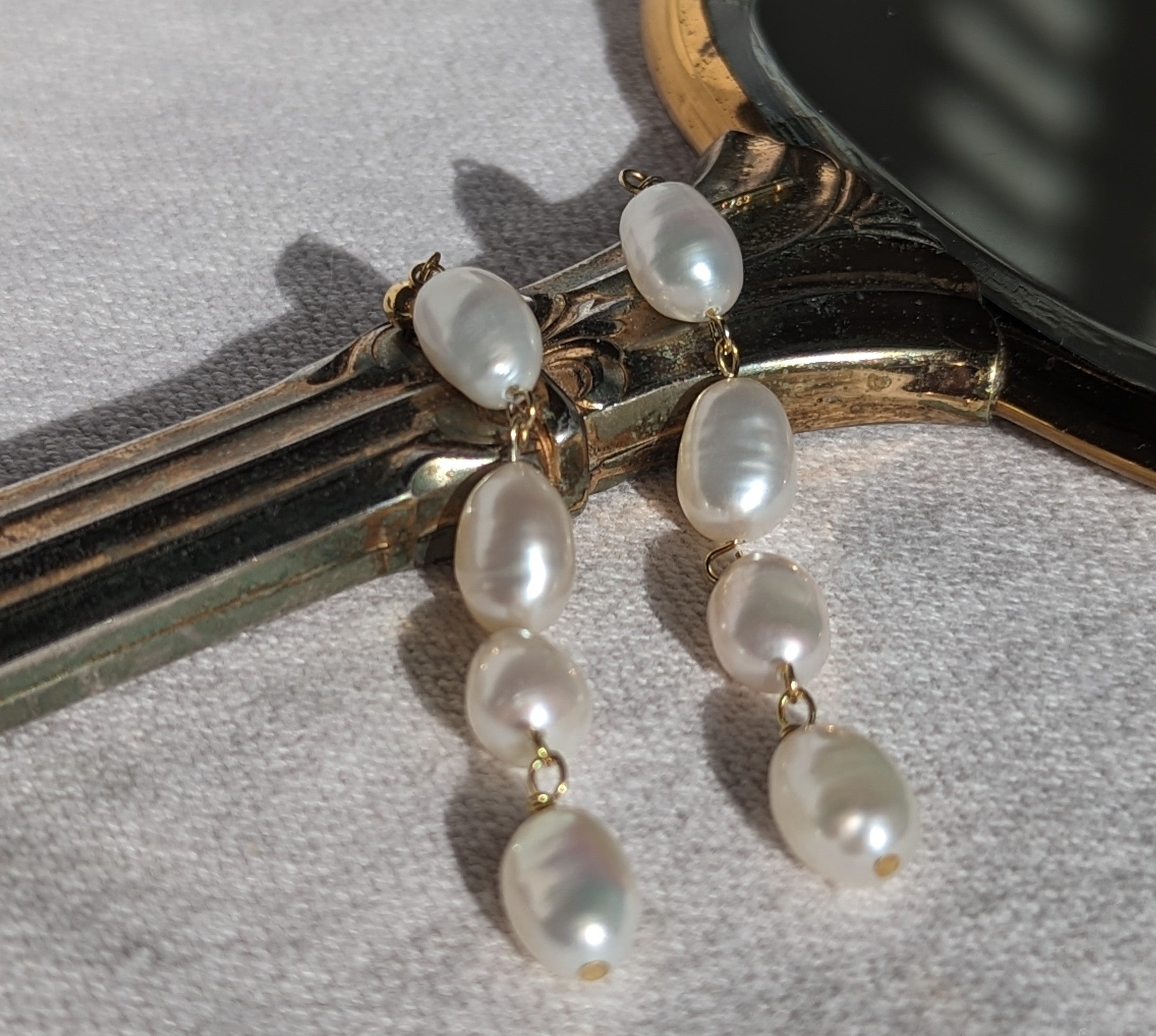 Margaret Gold Freshwater Pearl Drop Earrings