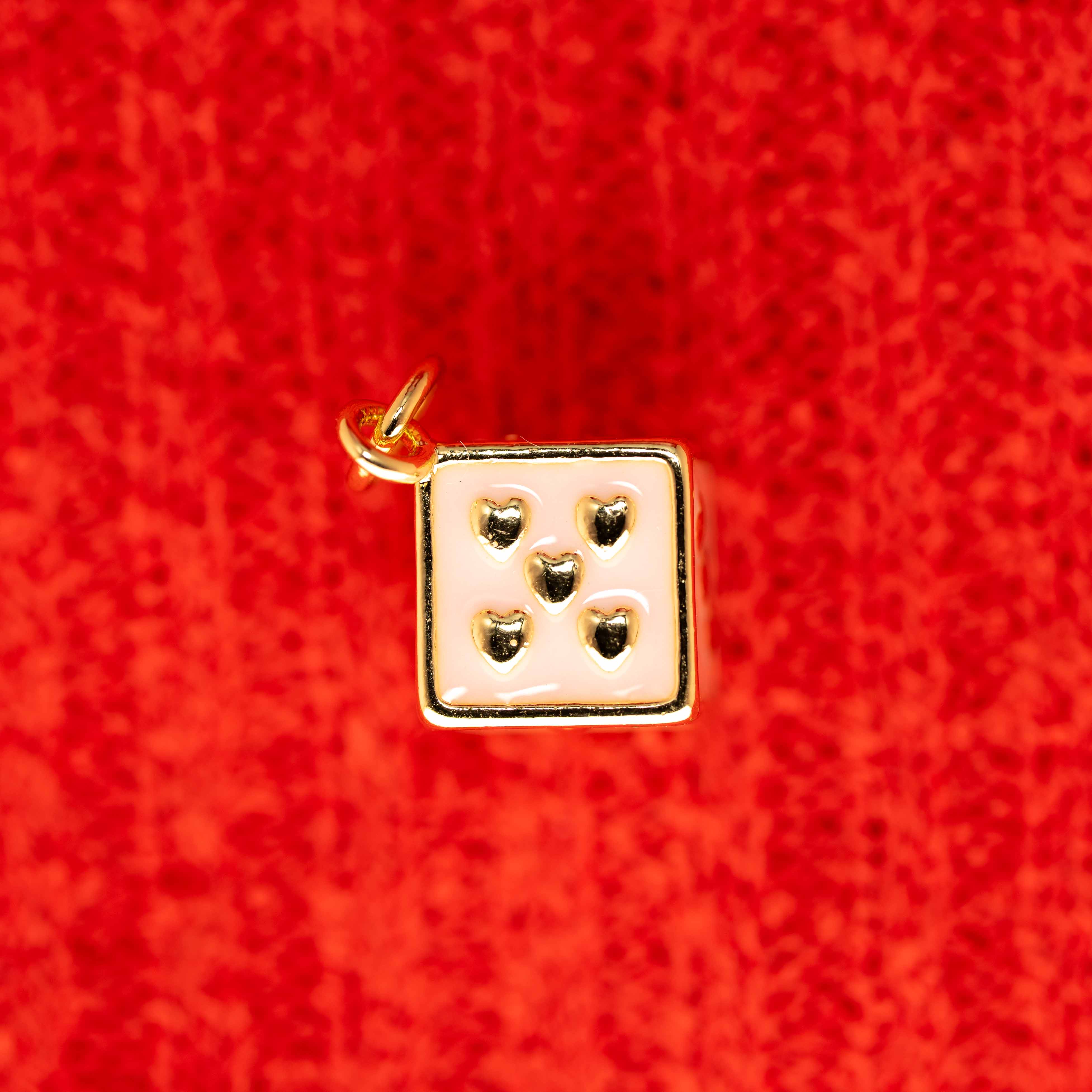 Pink Dice Charm