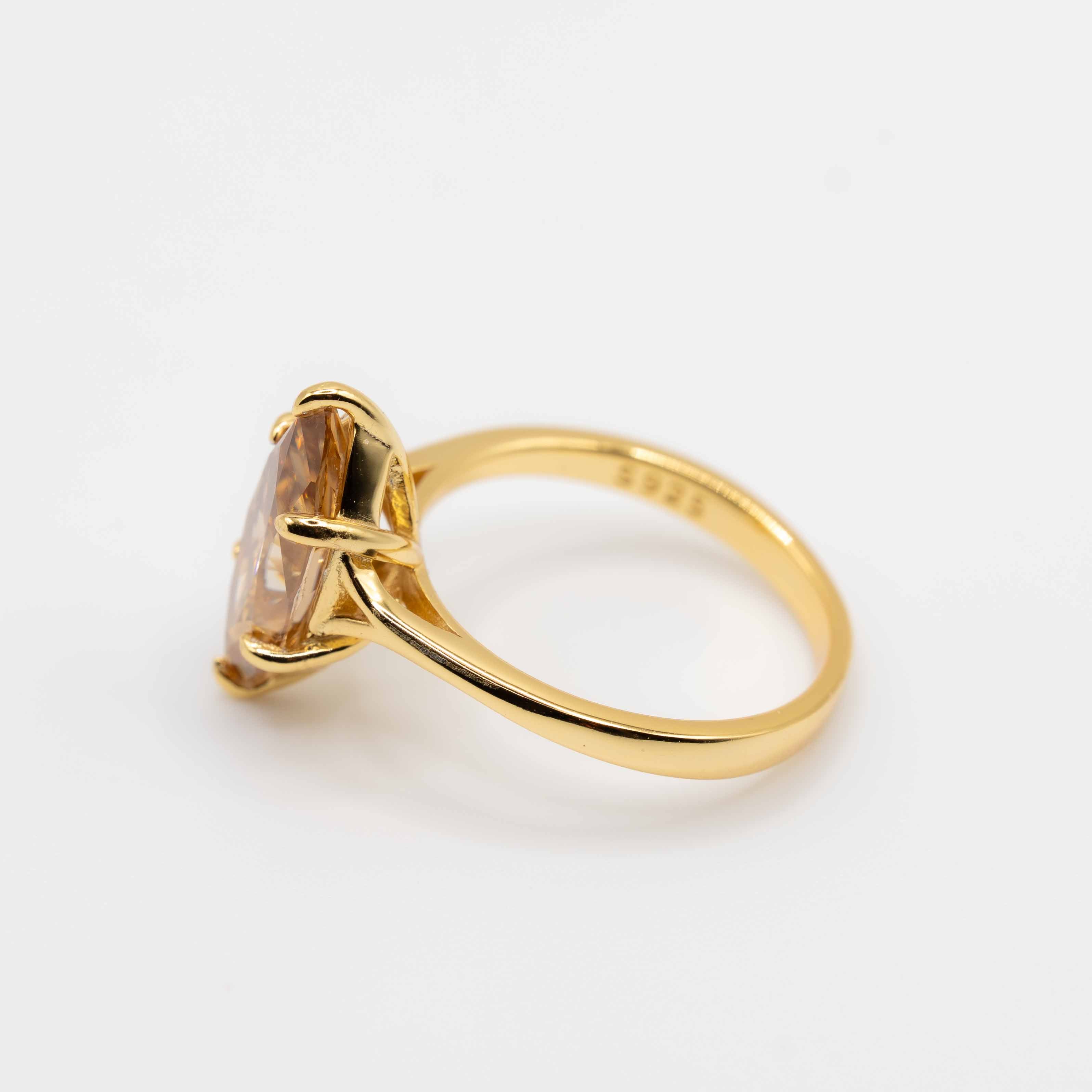 Vivienne Champagne Moissanite Ring