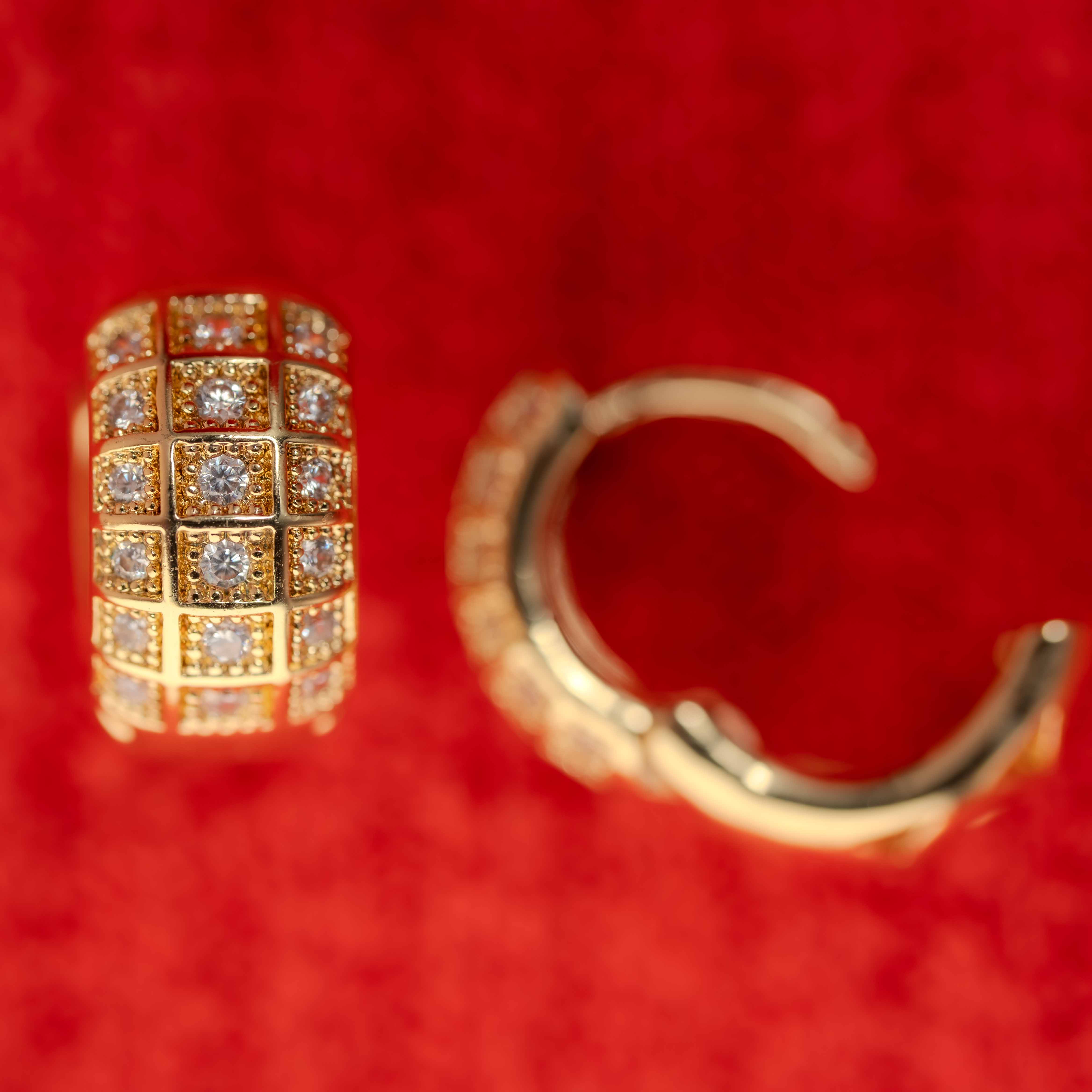 Livy Pave Huggie Earrings