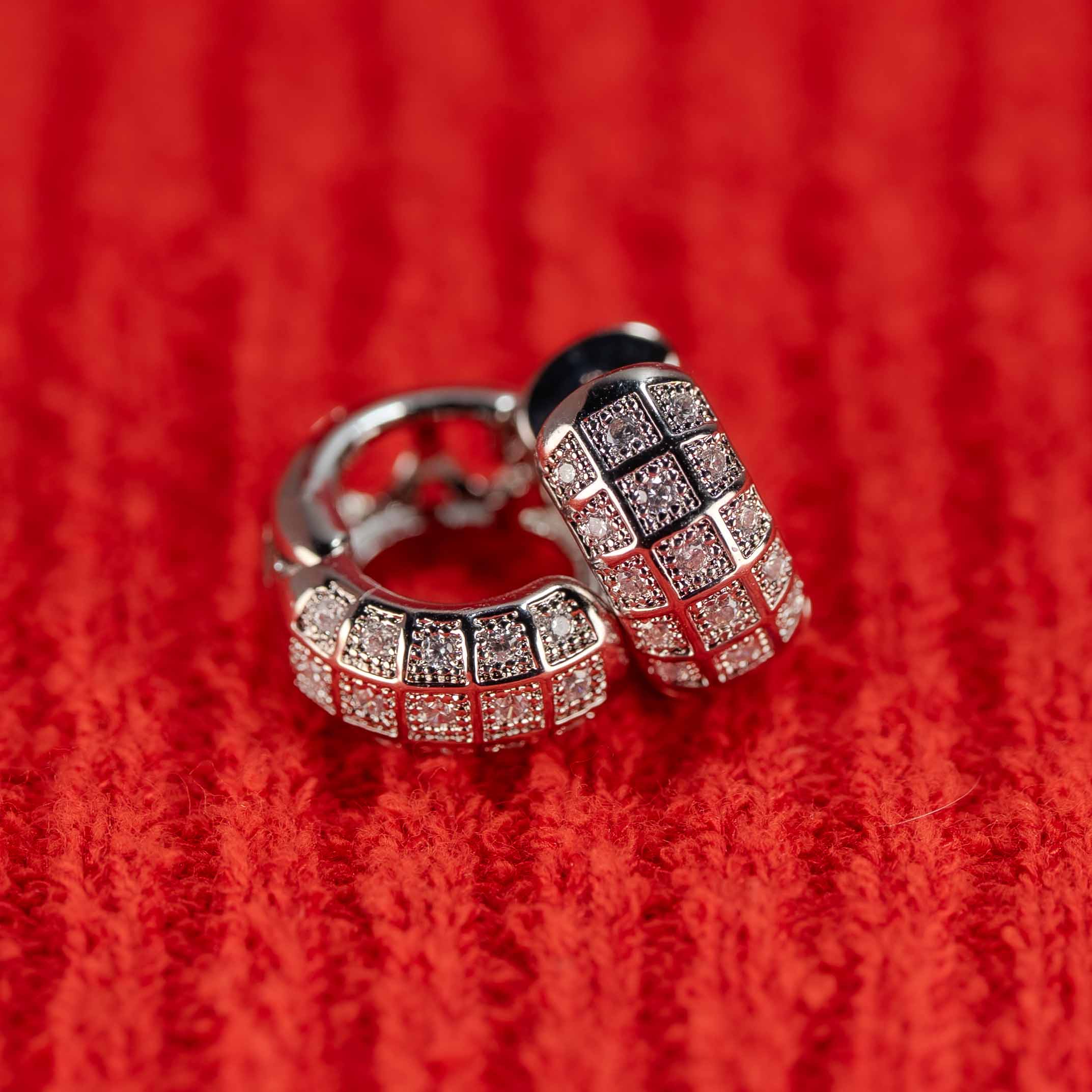 Livy Mini Pave Huggie Earrings