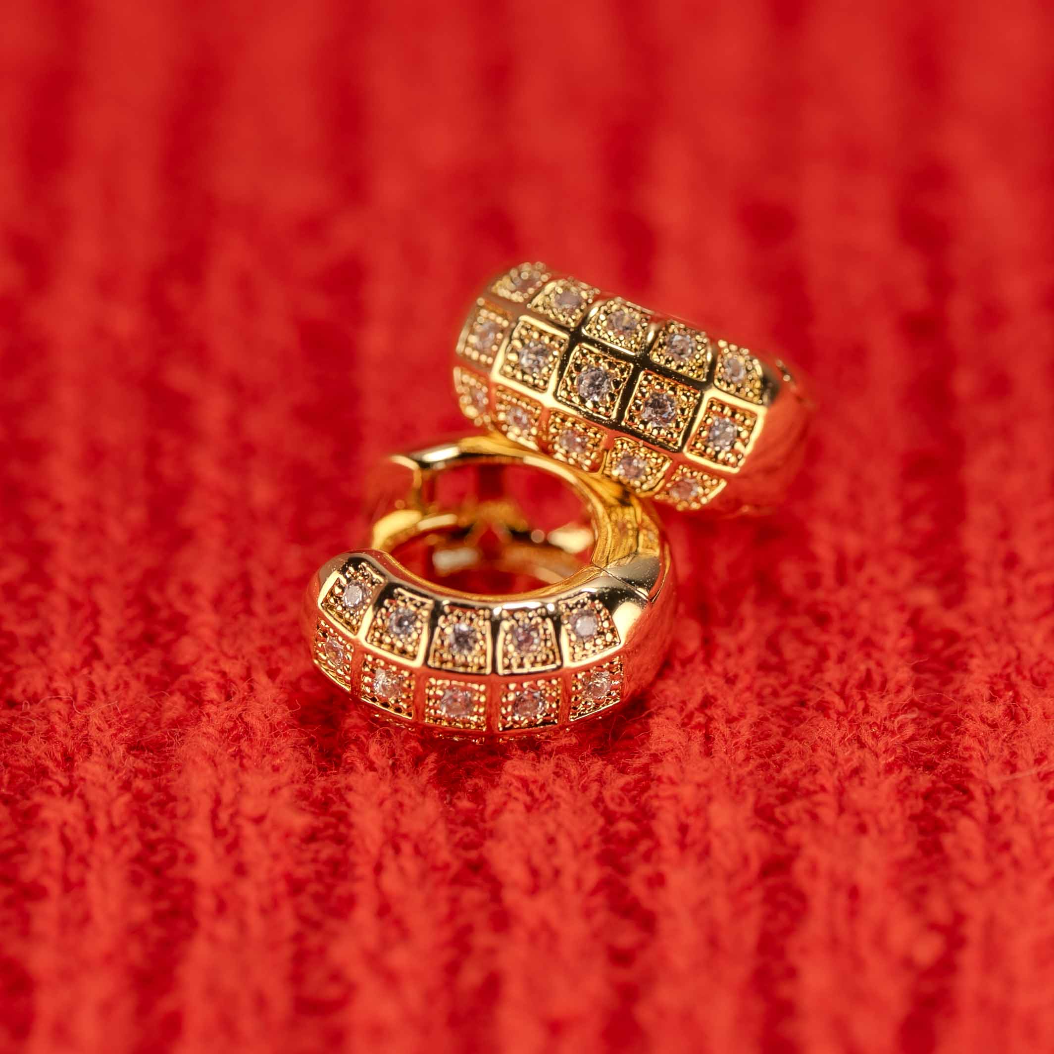 Livy Mini Pave Huggie Earrings