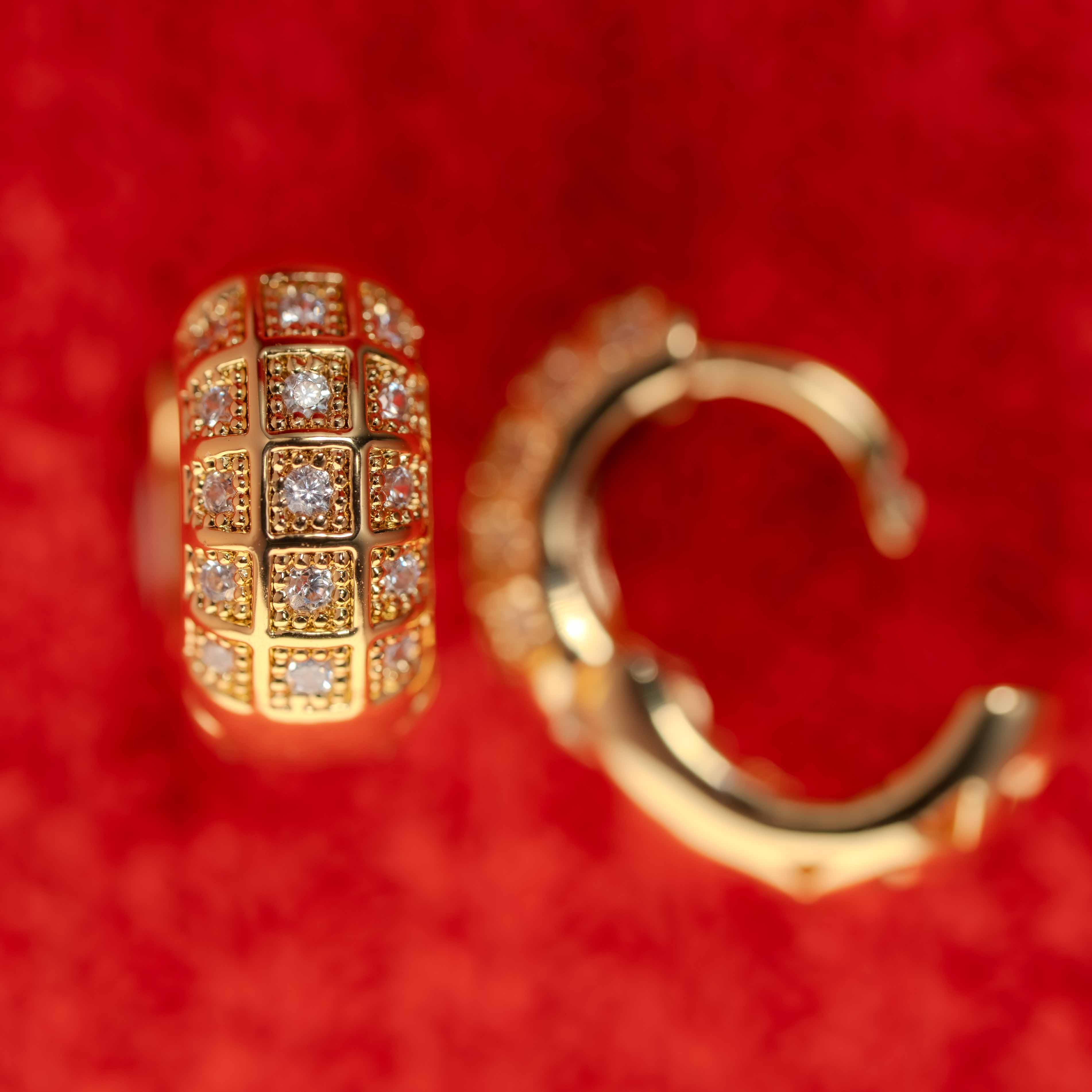 Livy Mini Pave Huggie Earrings