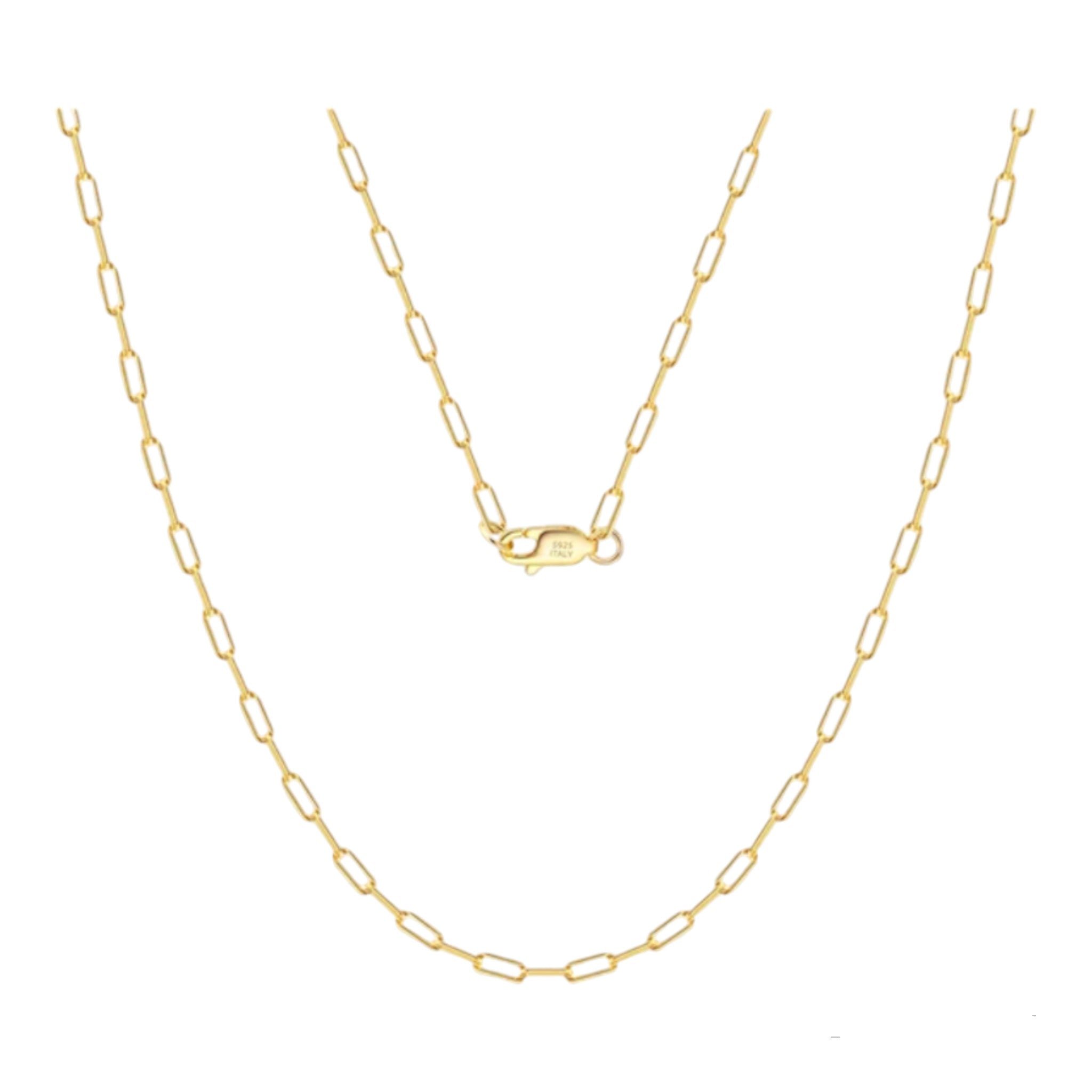 Stella Petite Gold Paper Clip Chain Necklace