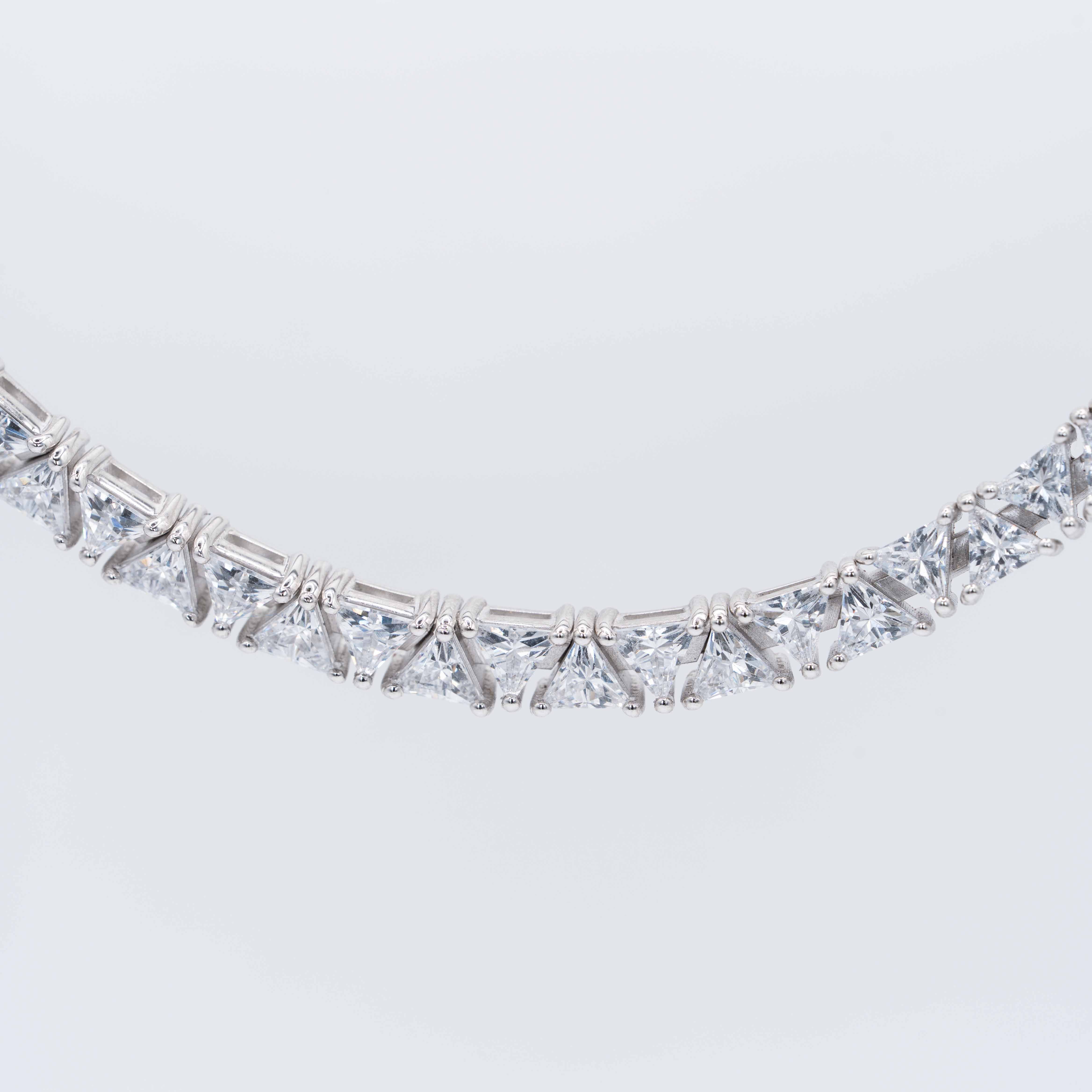 Starlet Trine Diamond Tennis Necklace