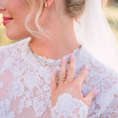 Vivienne Champagne Moissanite Ring