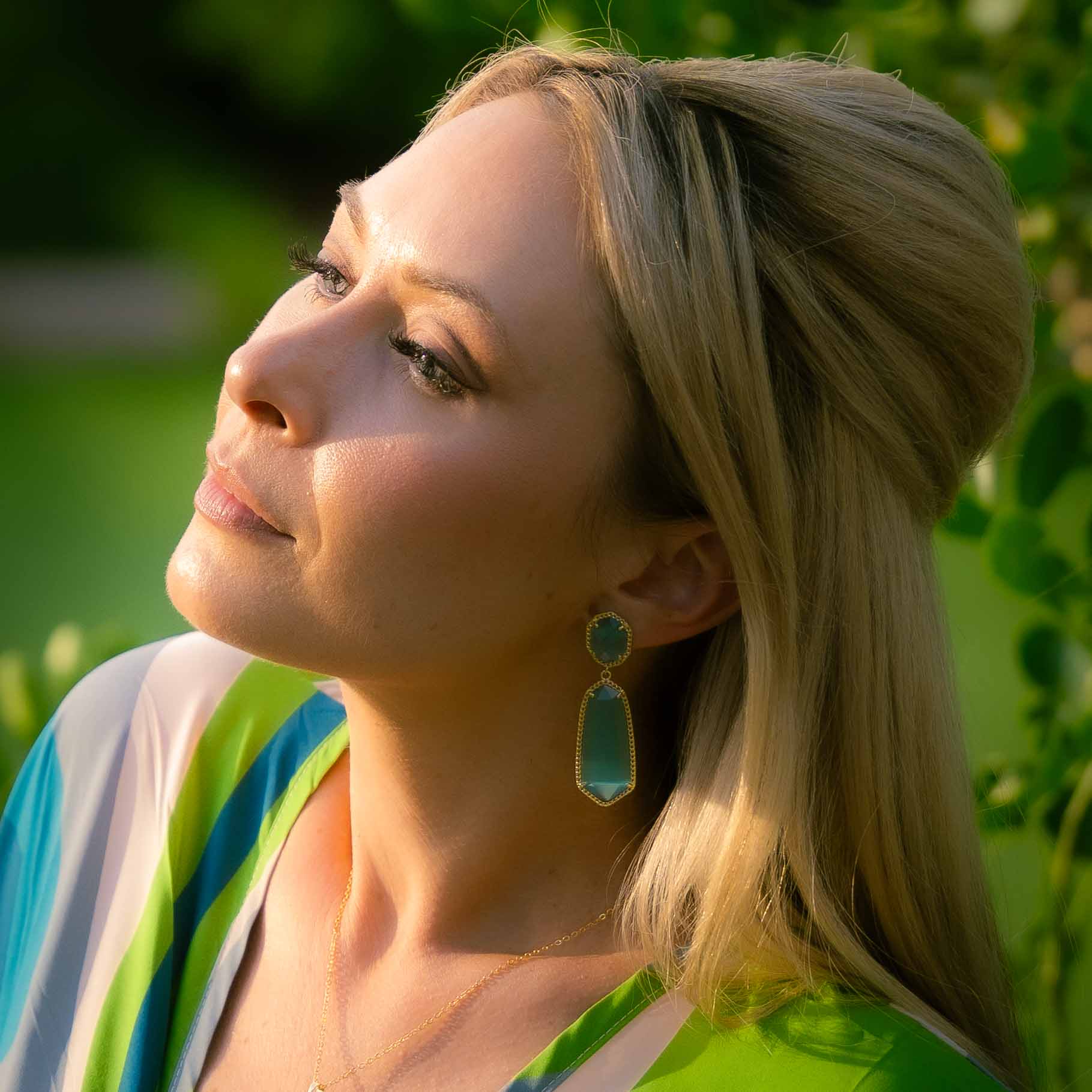 Maren Gold Cat's Eye Drop Earrings