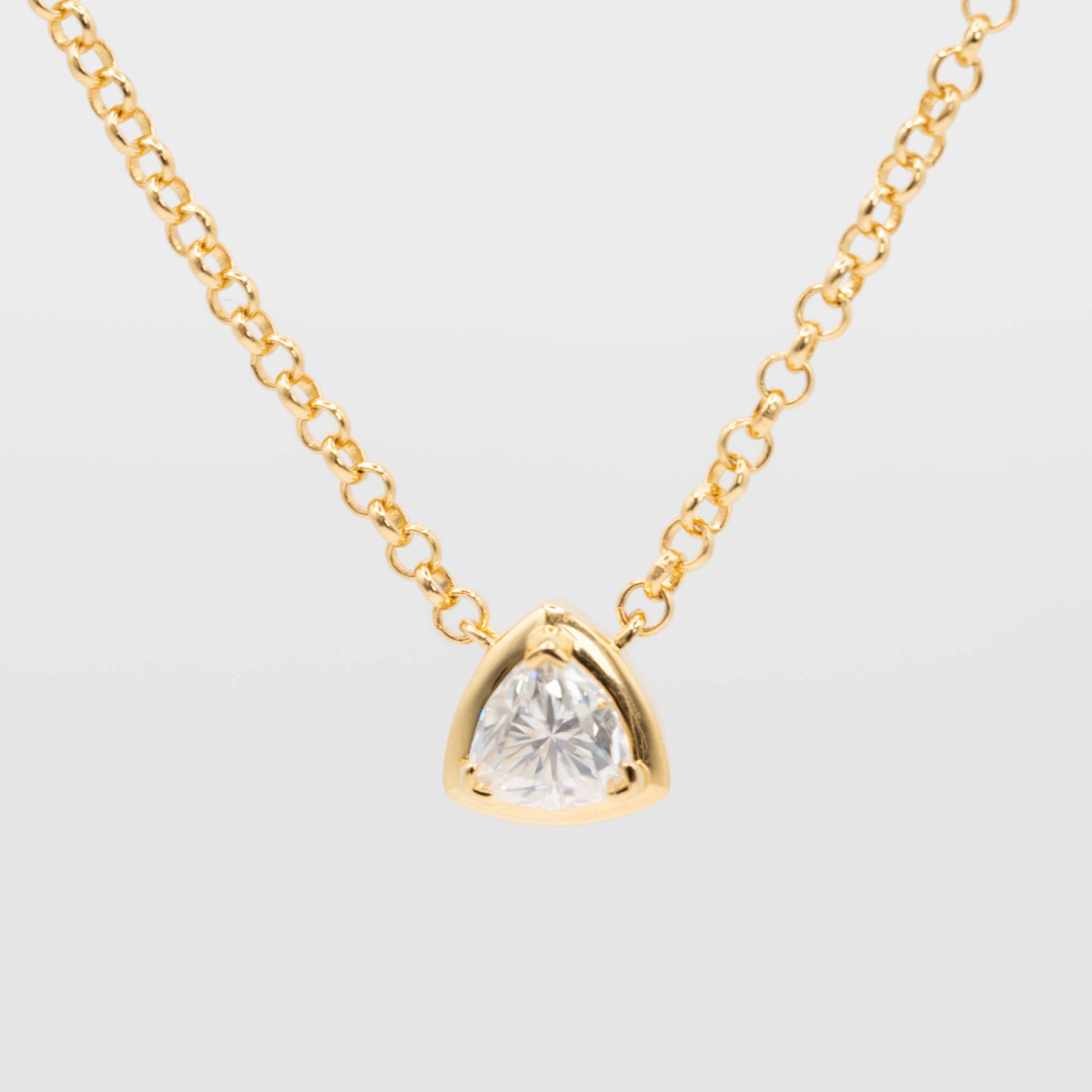 Allure Trine Diamond Pendant Necklace