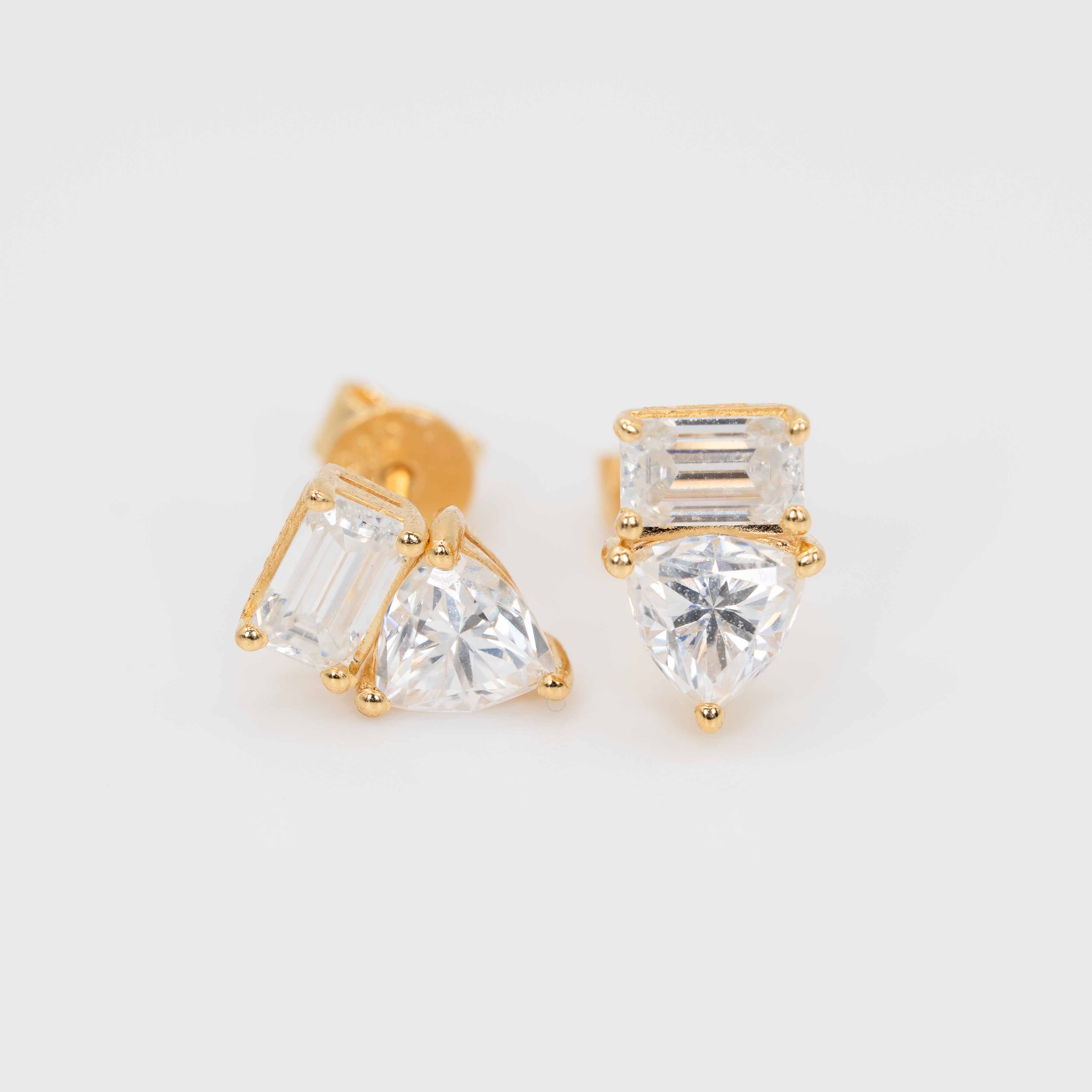 Allure Duet Diamond Stud Earrings