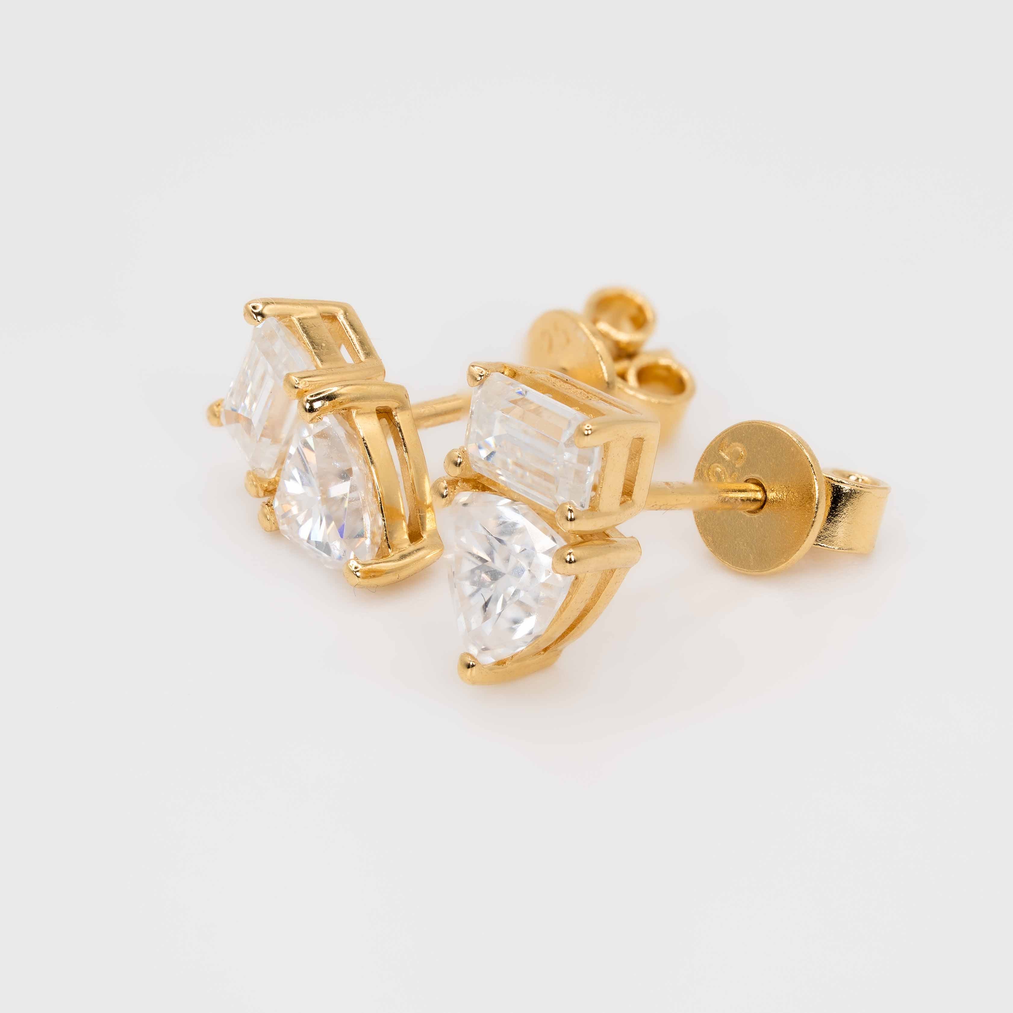 Allure Duet Diamond Stud Earrings