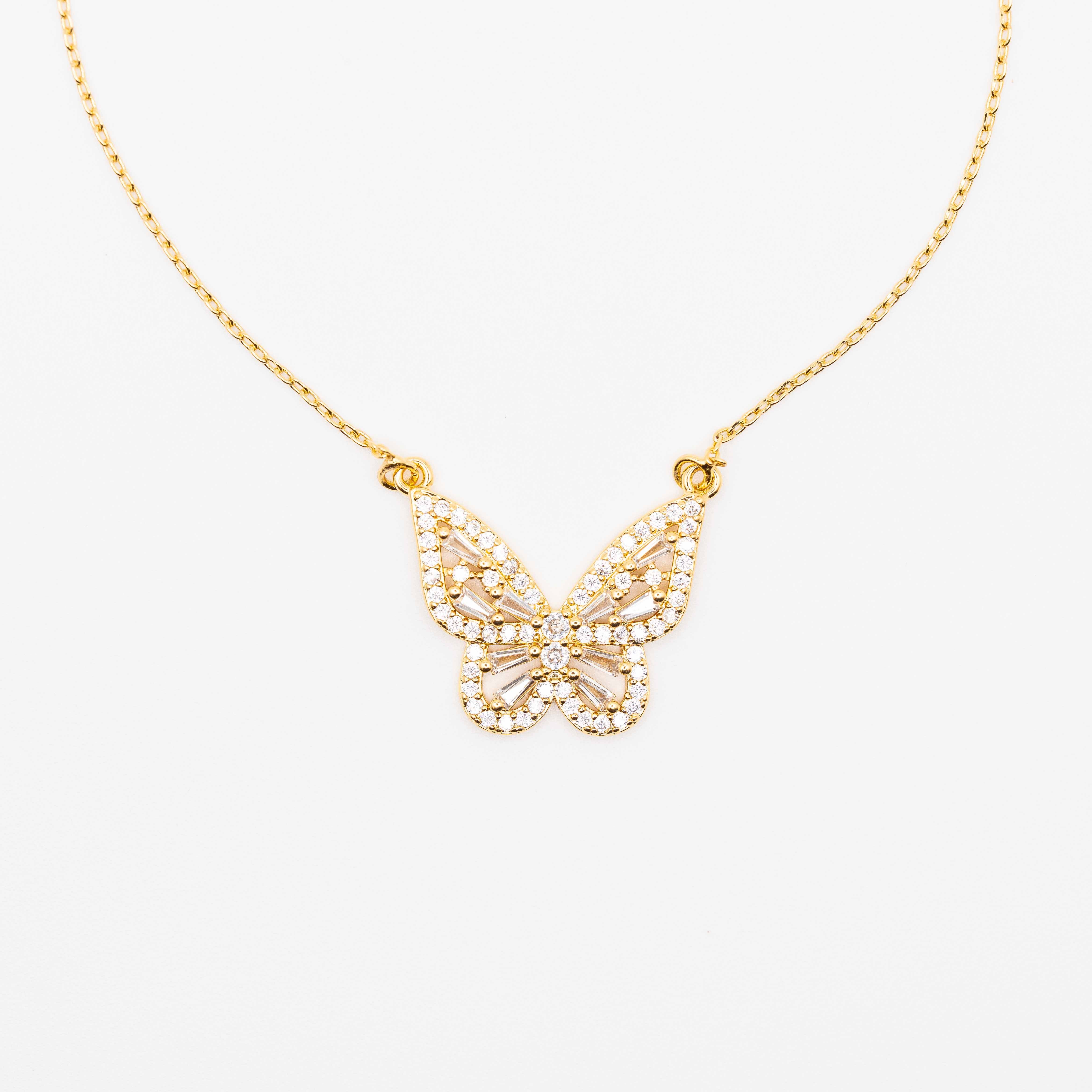 Beverly Crystal Butterfly Necklace
