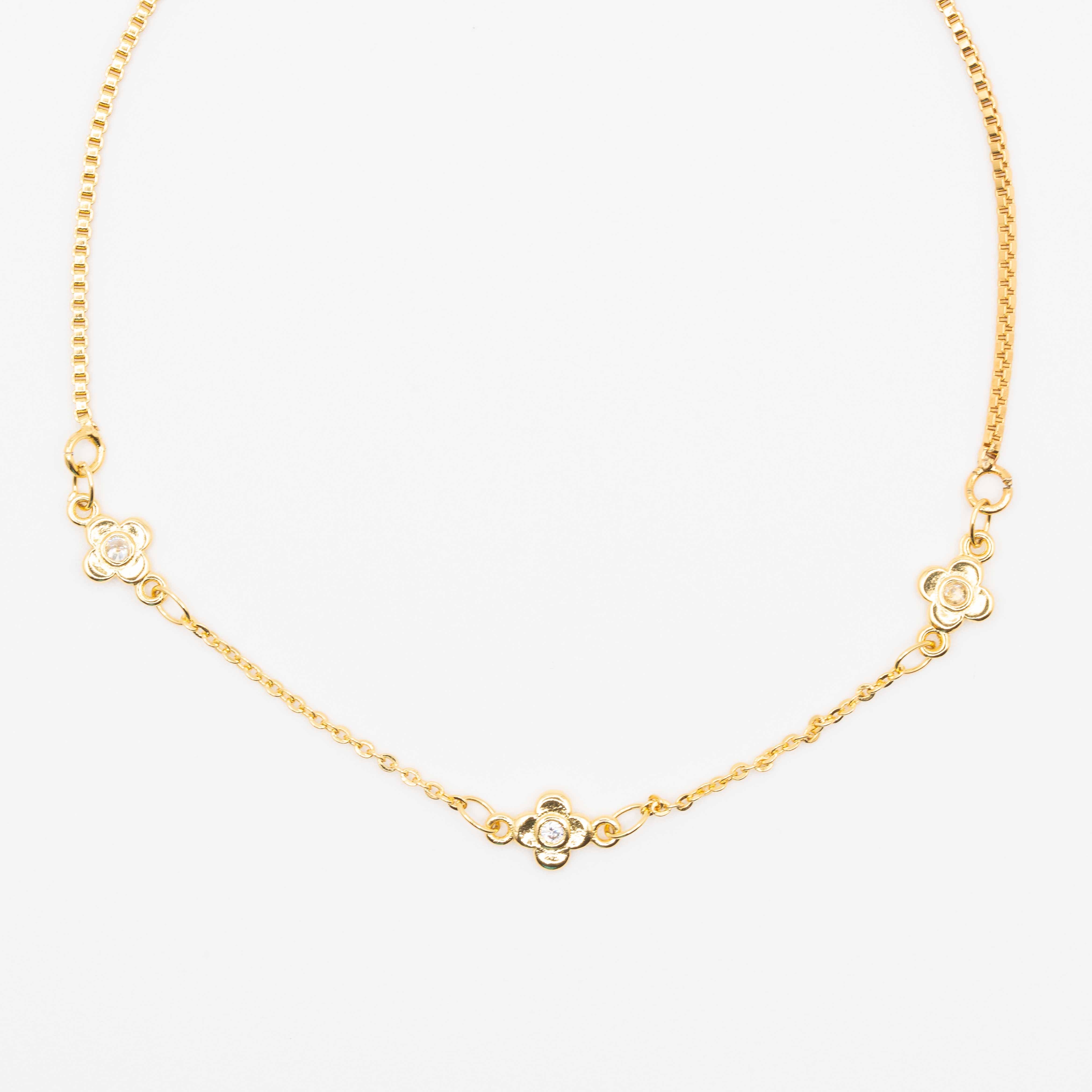 Clover Gold Crystal Bracelet