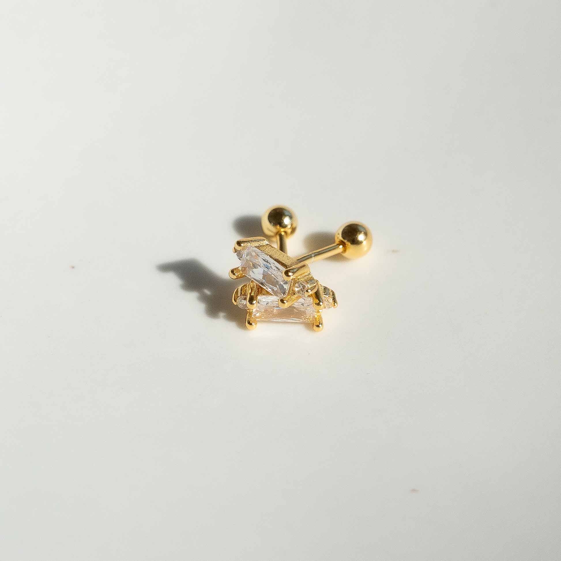 Celeste Gold Vermeil Crystal Stud Earrings