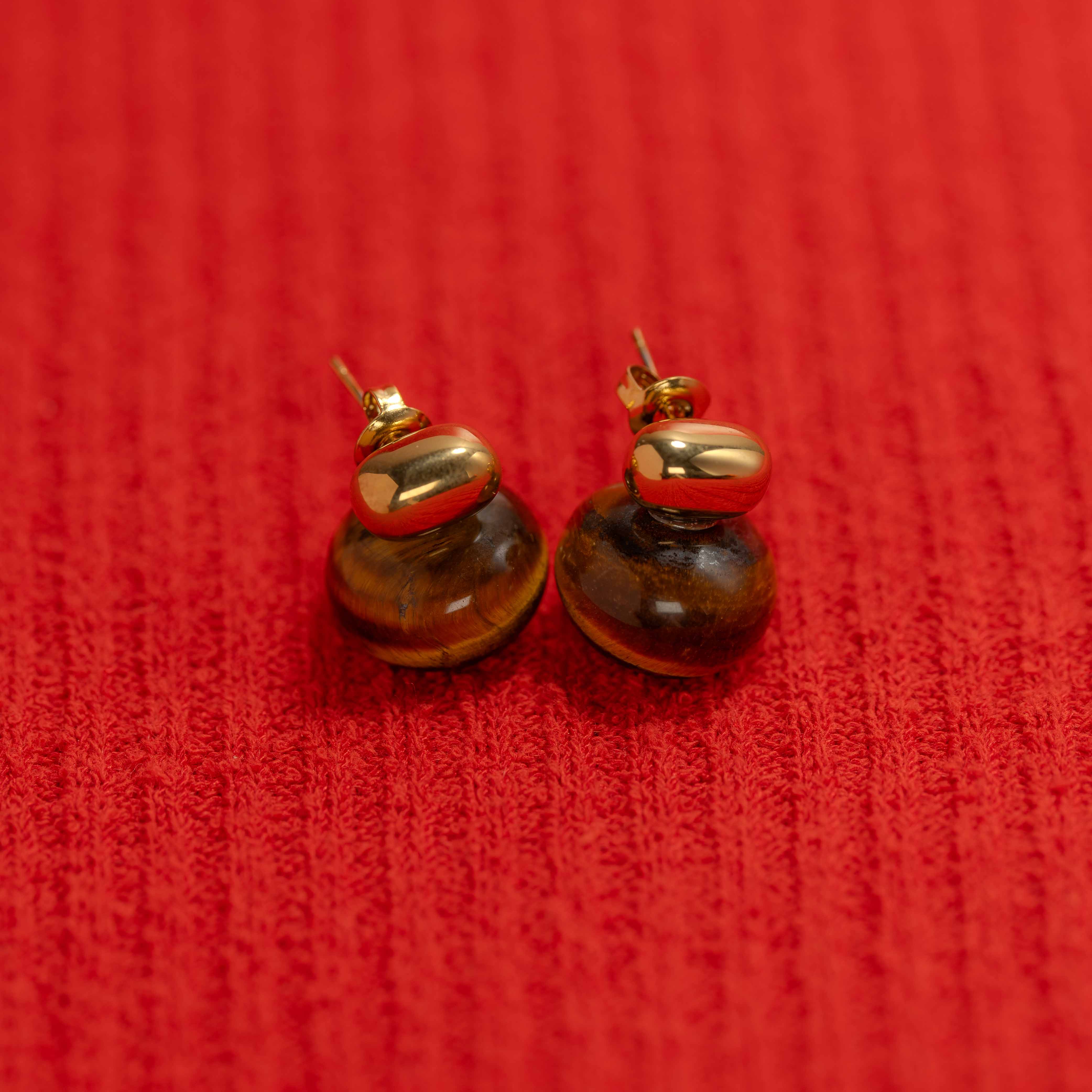 Chloë Tiger's Eye Stud Earrings