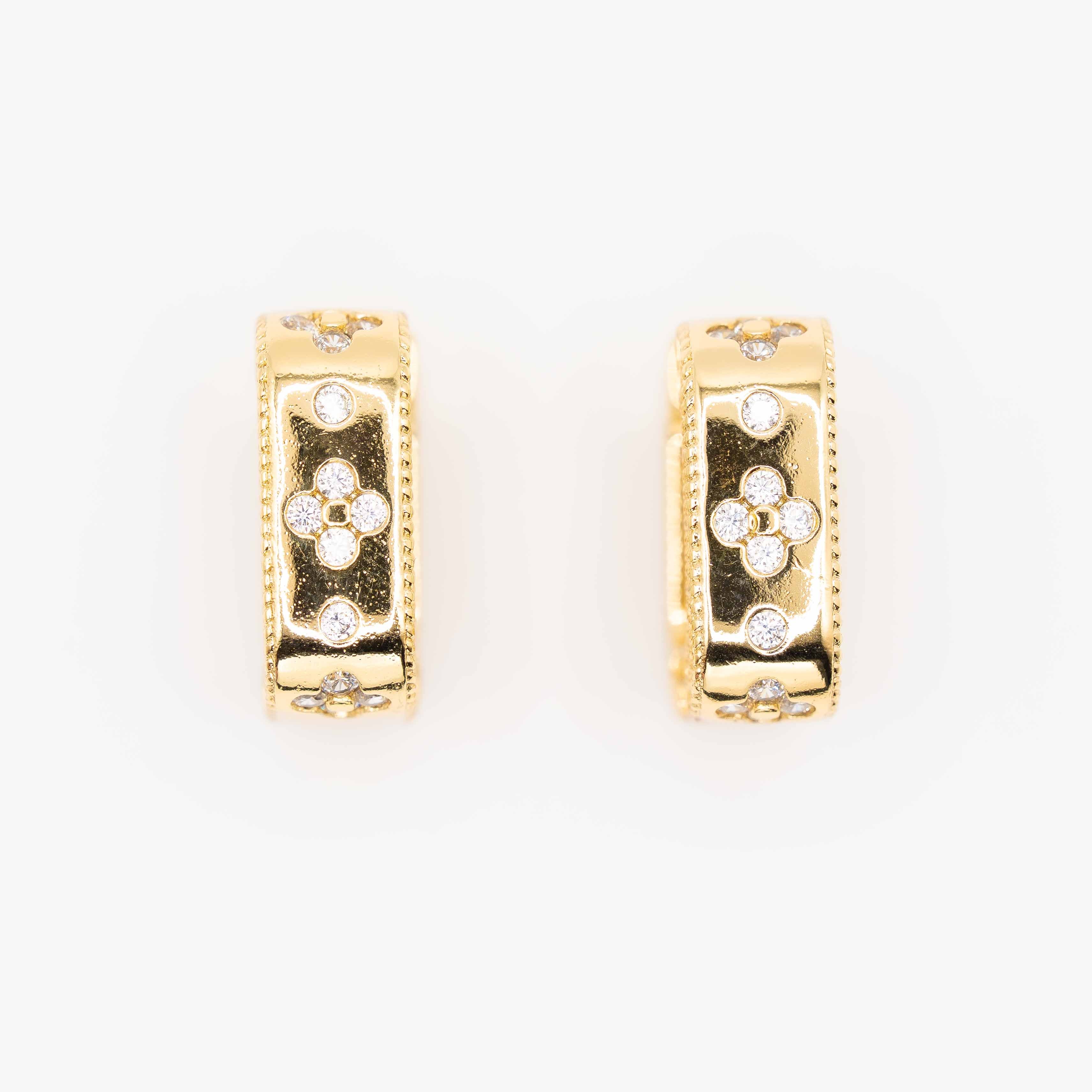 Clover Gold Crystal Huggies