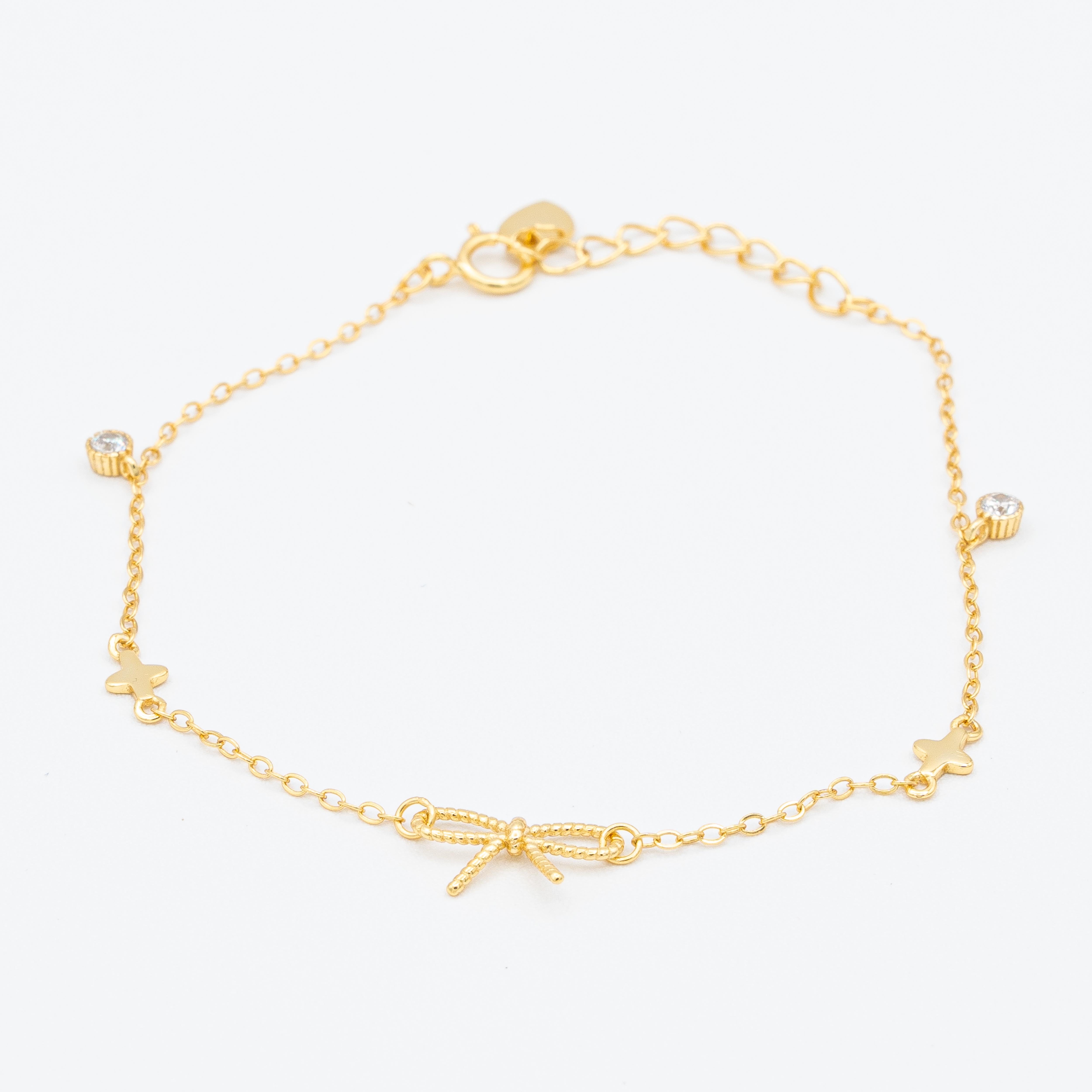 Emma Rope Bow Charm Bracelet