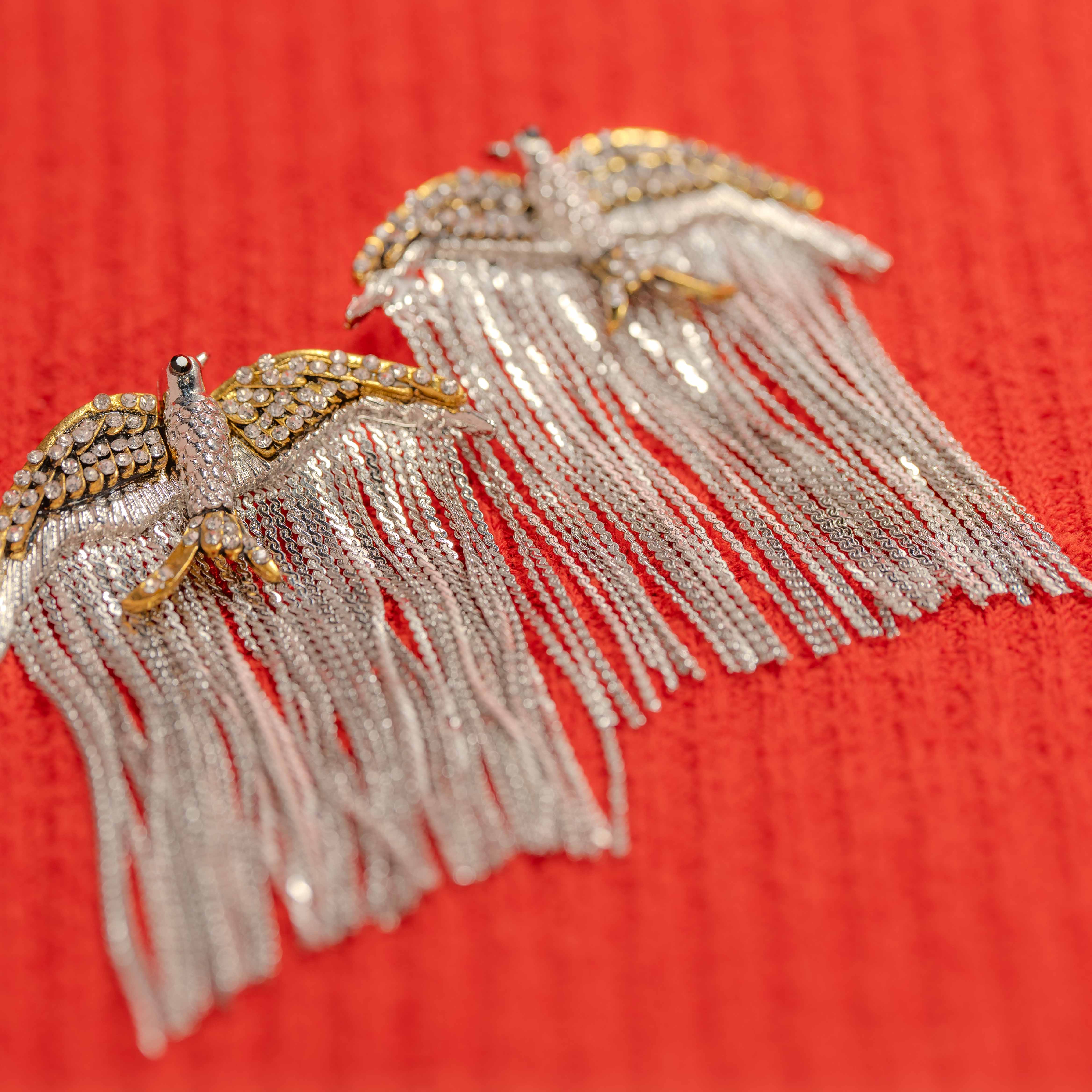 Ginger Fringe Swallow Earrings