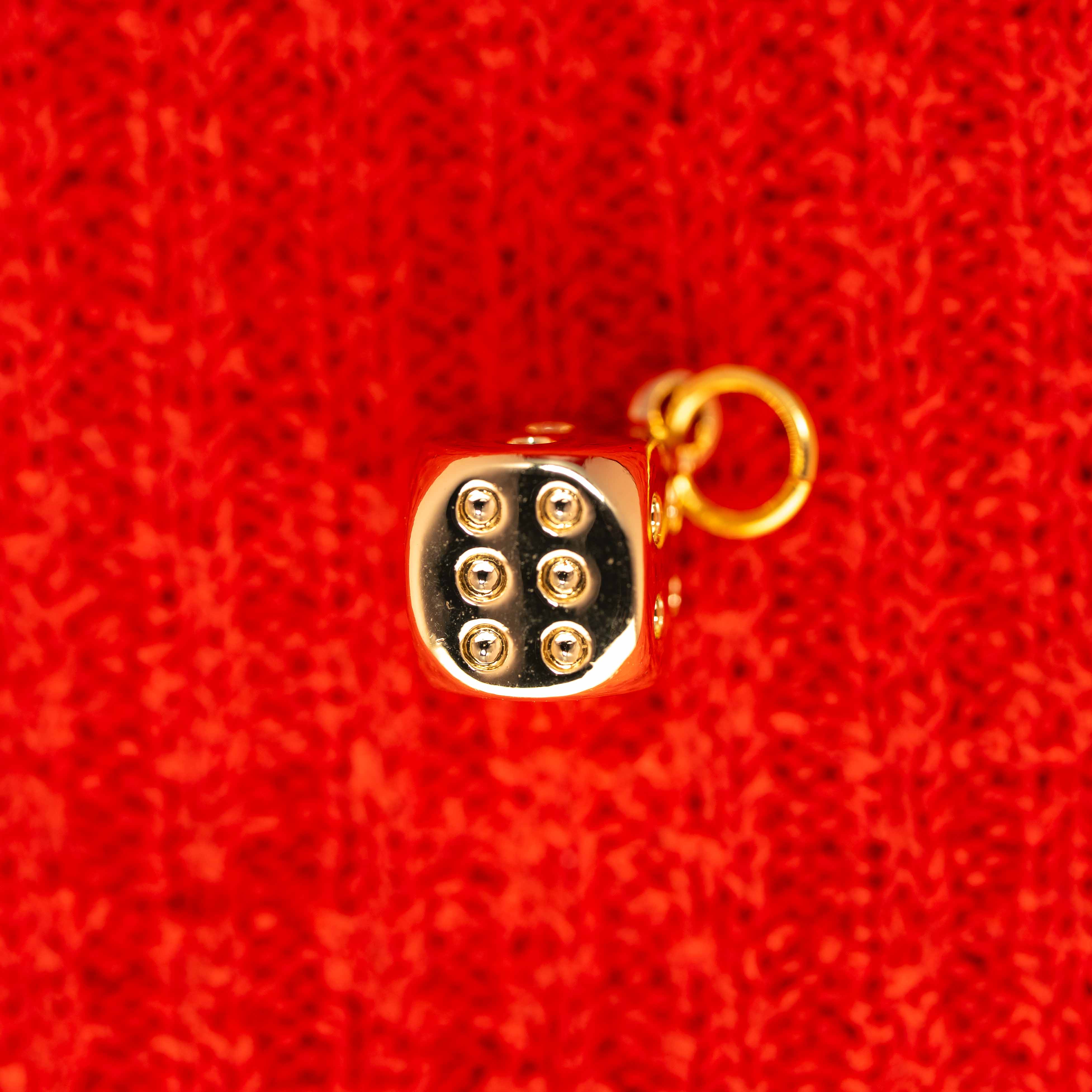 Gold Dice Charm