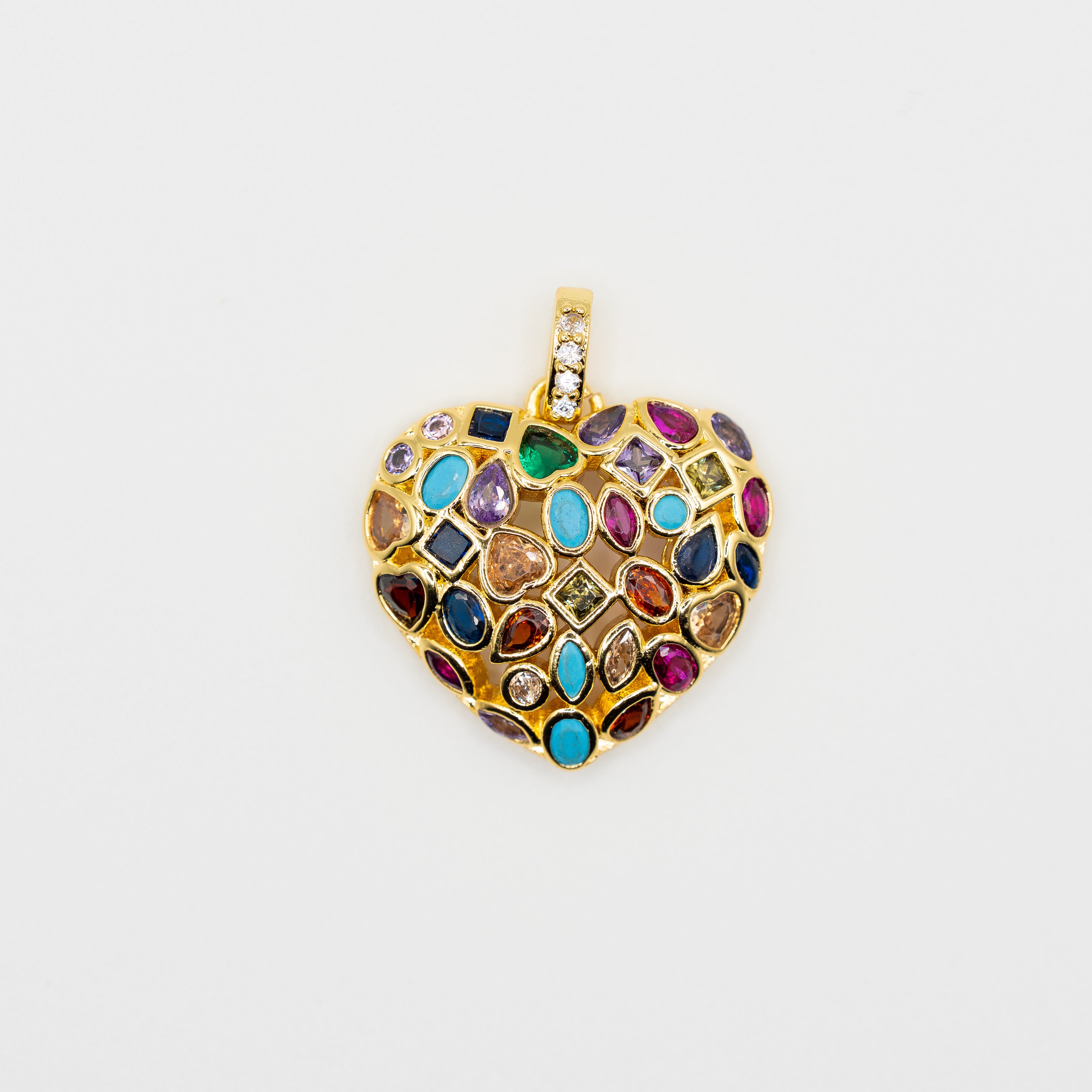 Gemstone Heart of the Ocean Charm