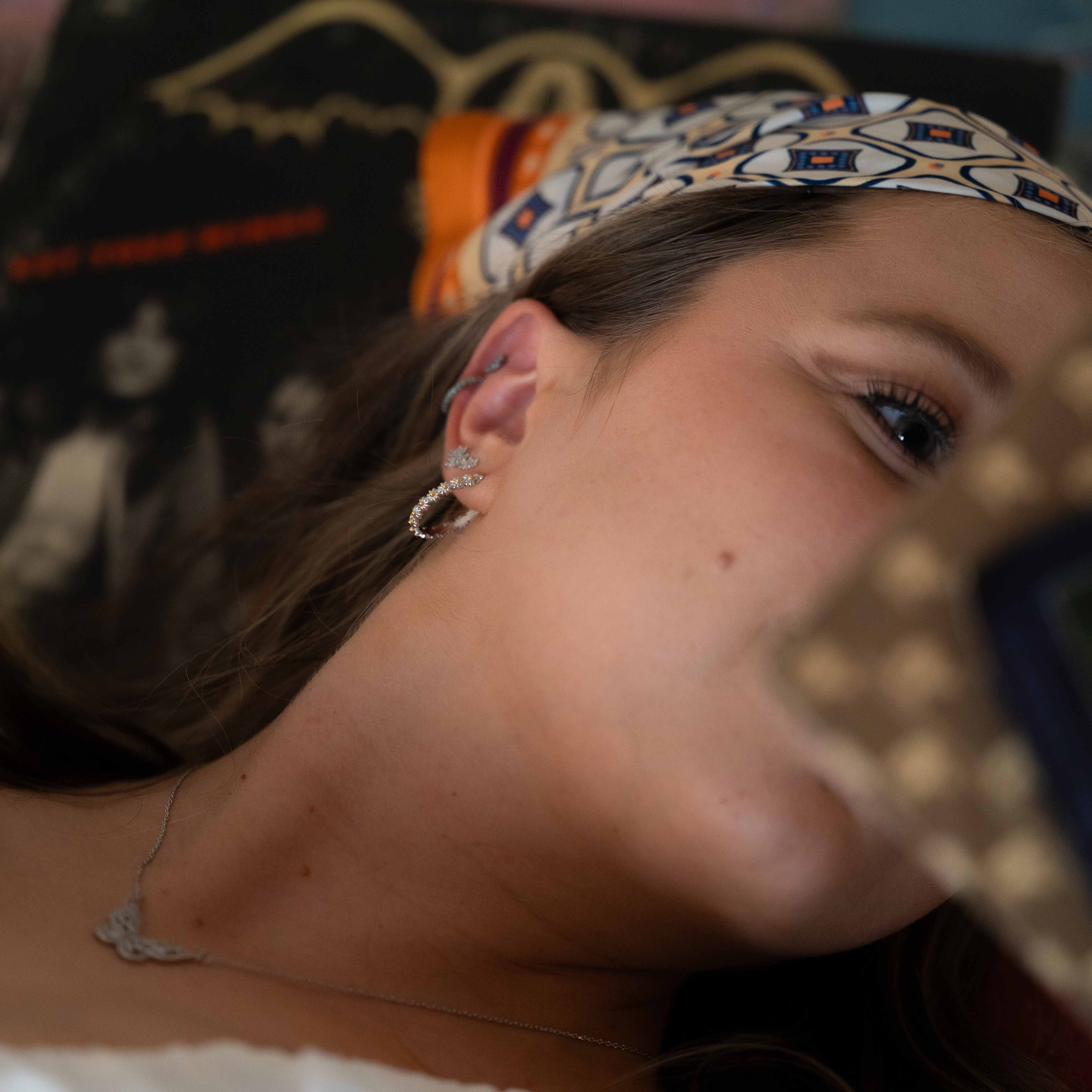Daisy Jones Silver Hoop Earrings
