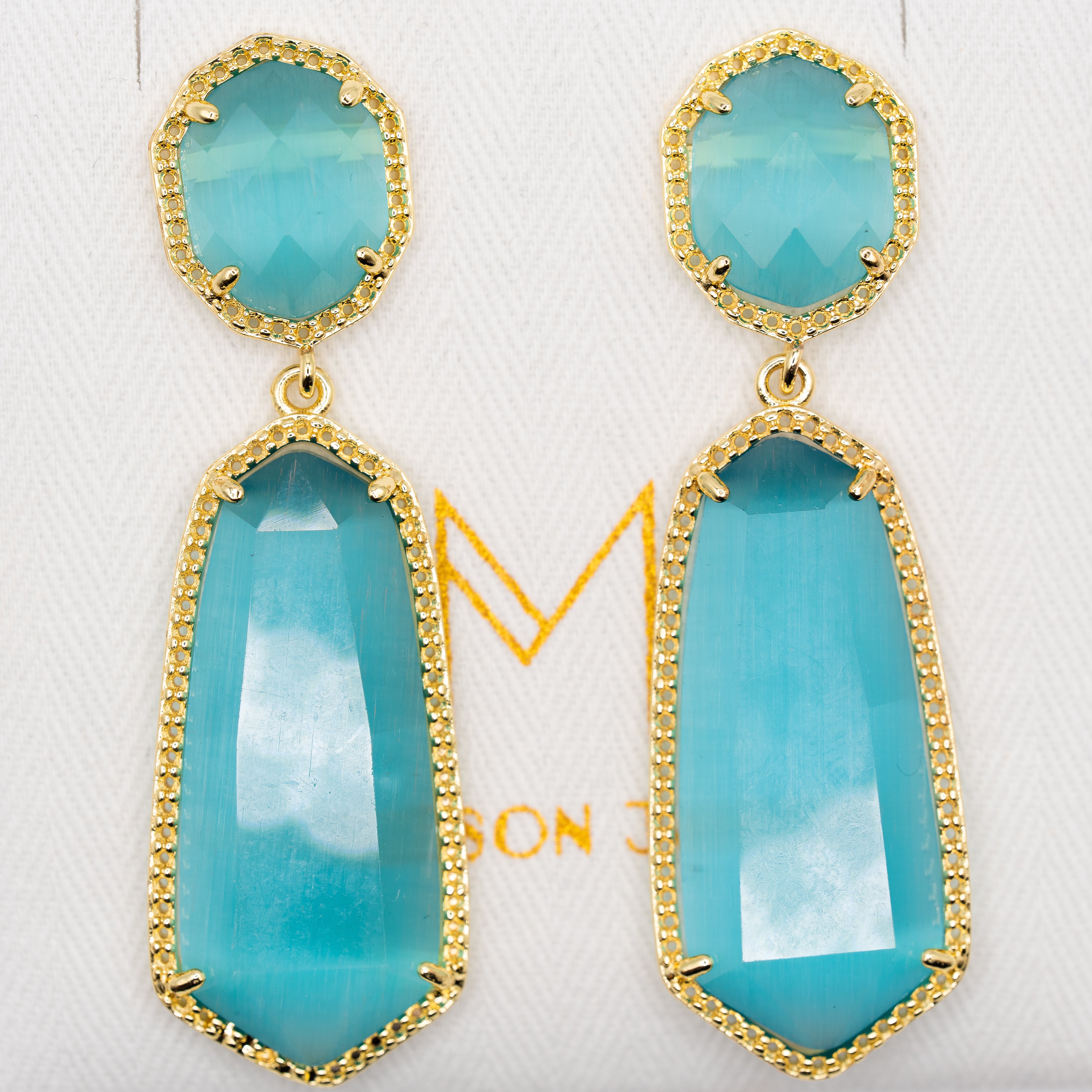 Maren Gold Cat's Eye Drop Earrings