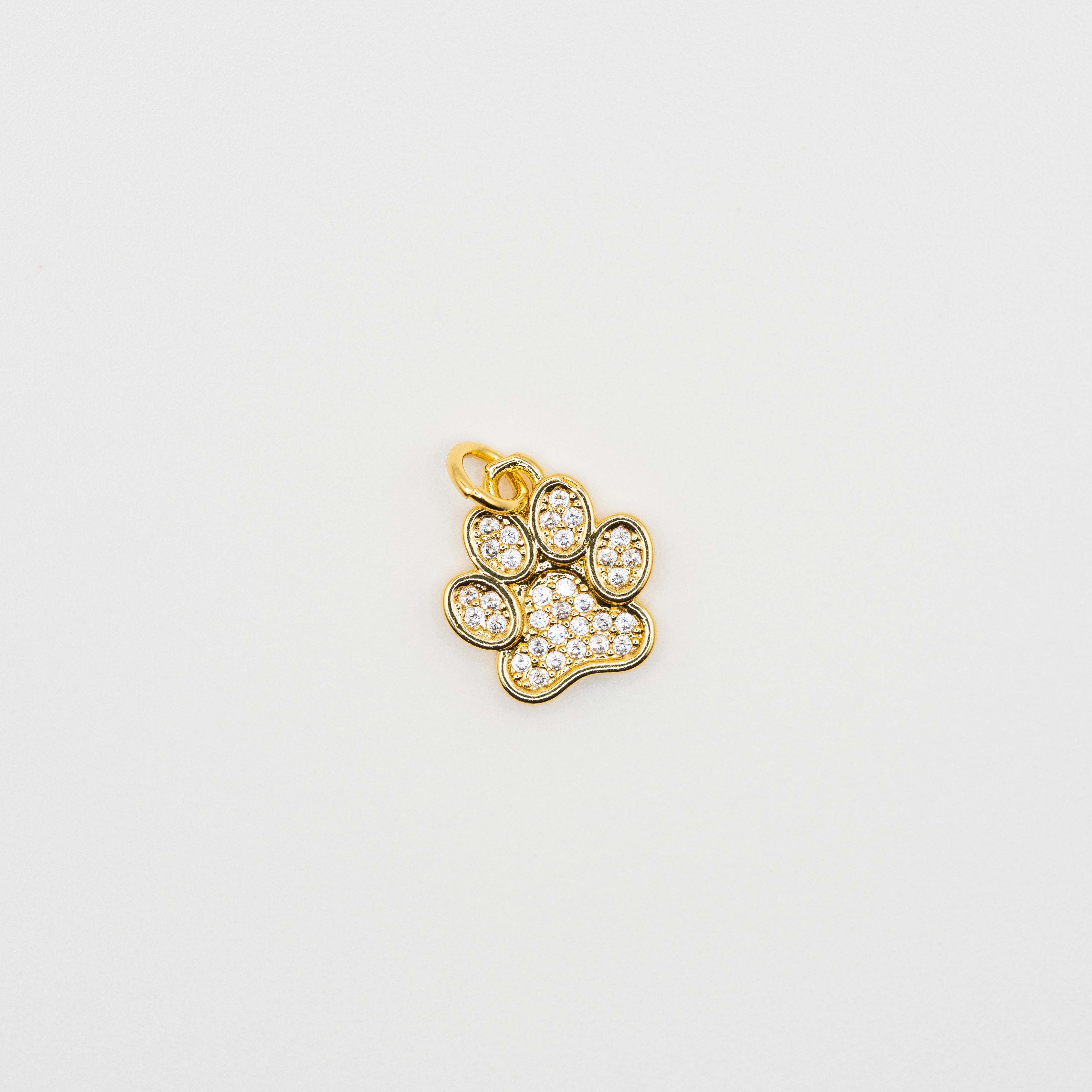 Gold Puppy Paw Charm