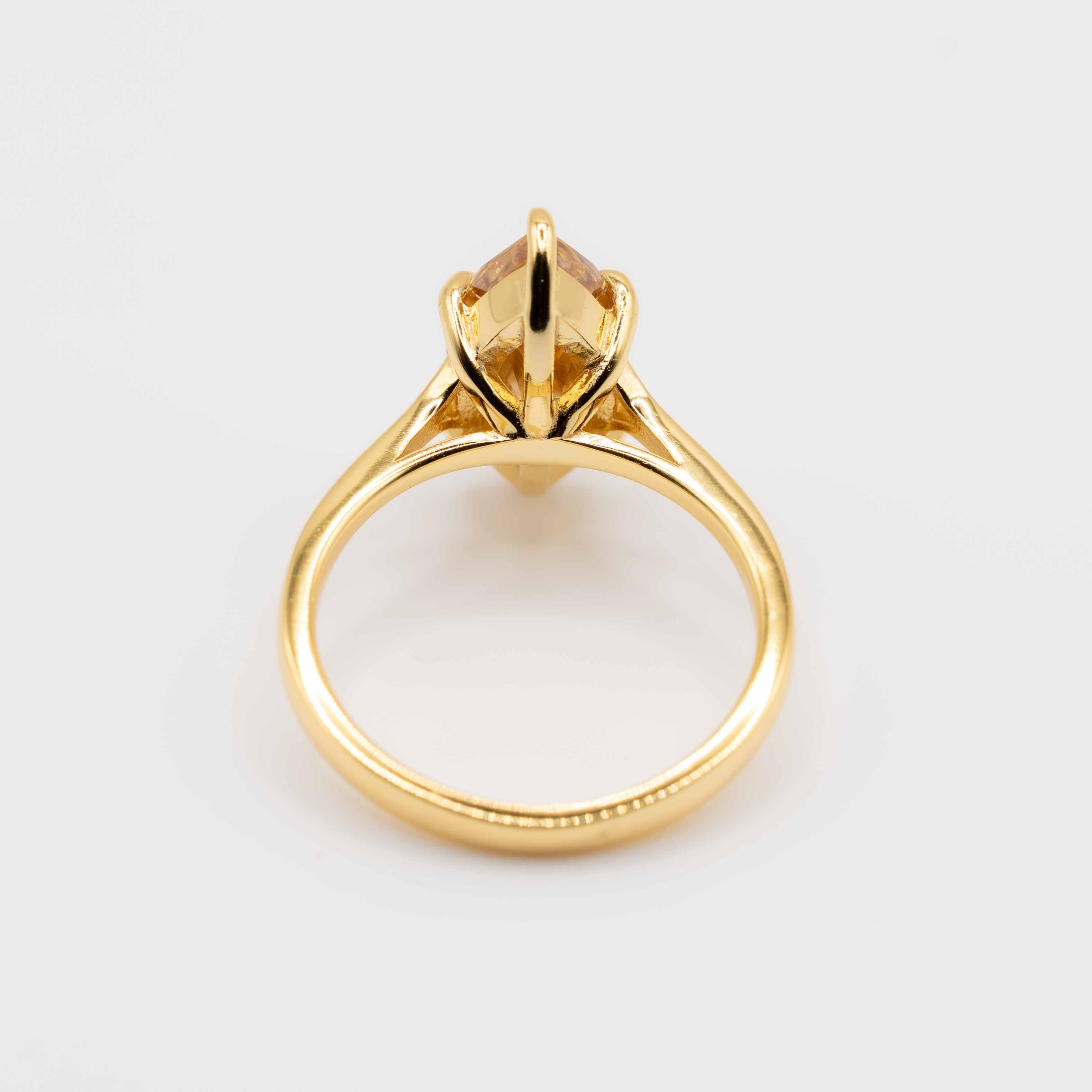 Vivienne Champagne Moissanite Ring
